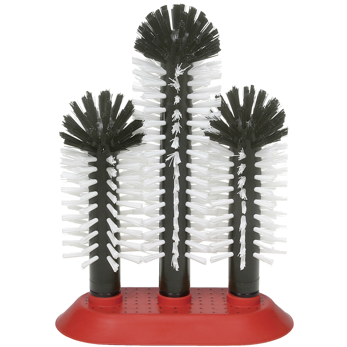 Cepillos para vasos, Cepillos limpia vasos con placa de succión - 2 x 18cm + 1 x 25cm
