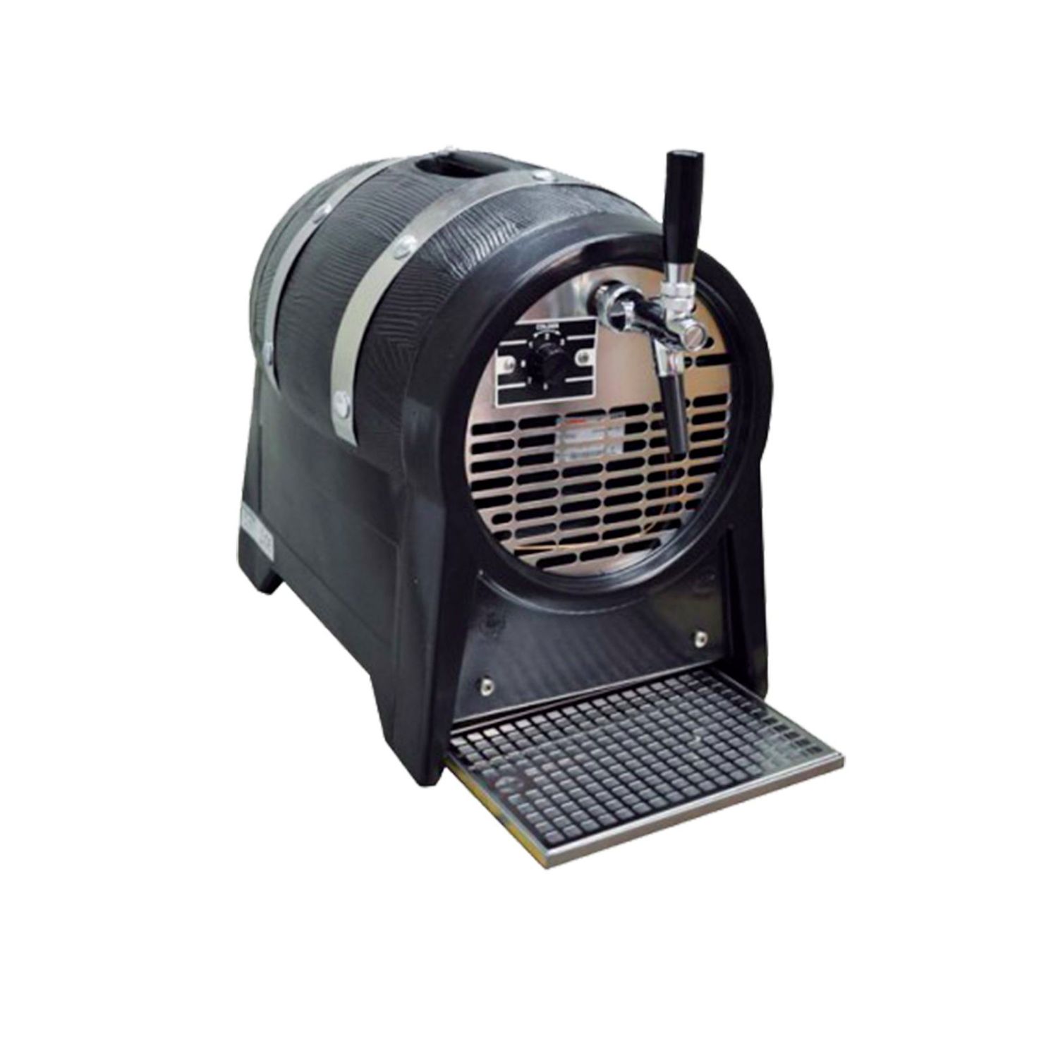 Dispensador de cerveza, Enfriador de cerveza, Maquina de cerveza, Barril dispensador - con anillos decorativos, 1 grifo, 60 l/hora