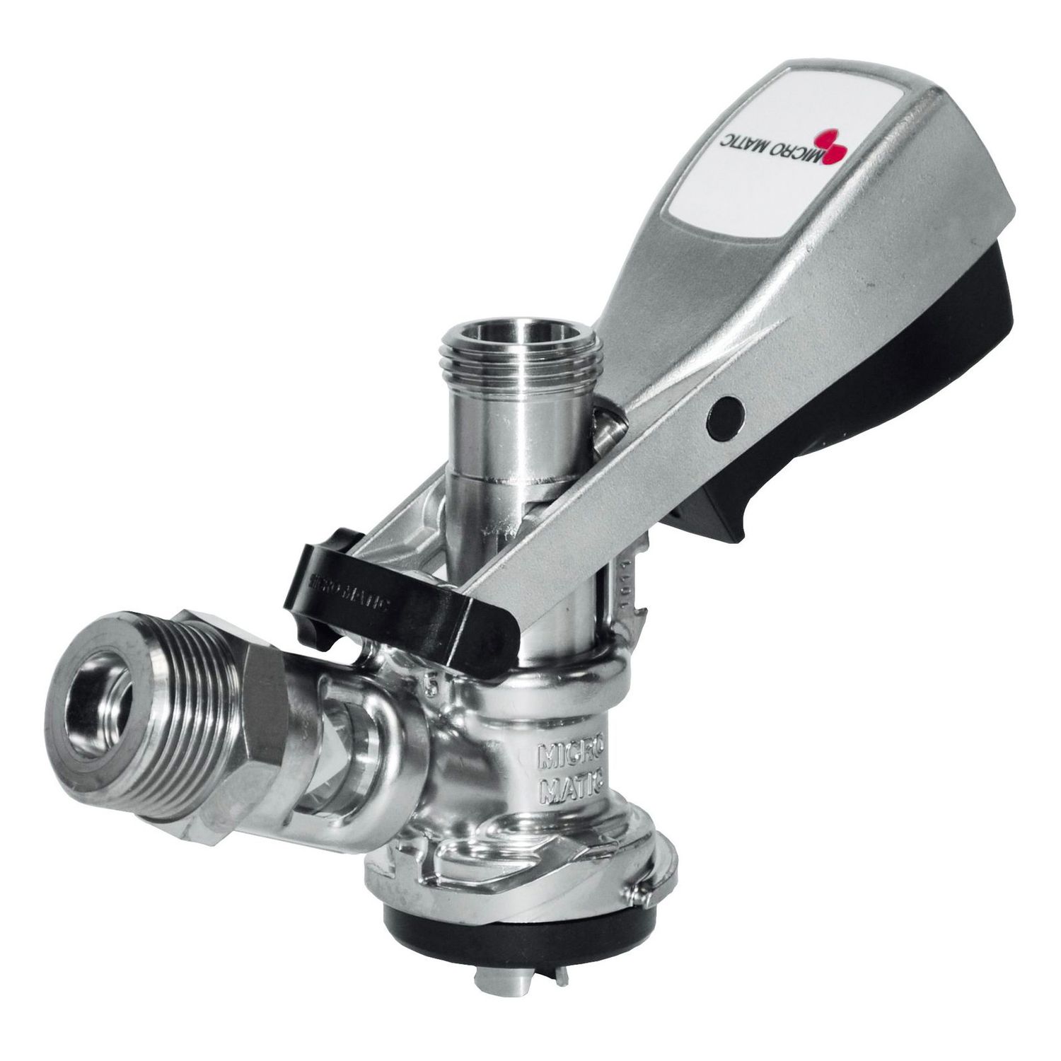 Acoplador de barril - Micro Matic Tipo S - Grifo de sótano con mortero de acero inoxidable y protección contra reflujo