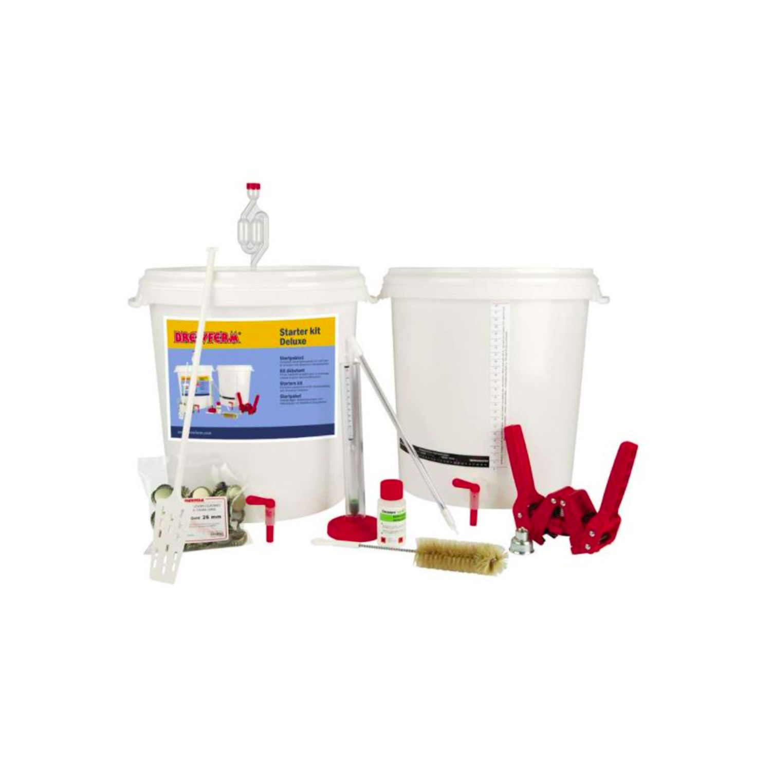 BREWFERM Kit hacer cerveza, Kit de cerveza artesanal - Startpaket Deluxe