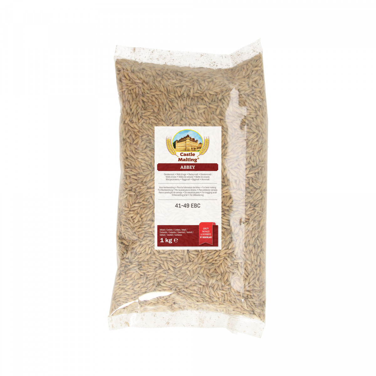 Castle Malting Abbey Malta cebada - 41-49 EBC, 1 kg, da un fuerte sabor a pan horneado, frutos secos y frutas