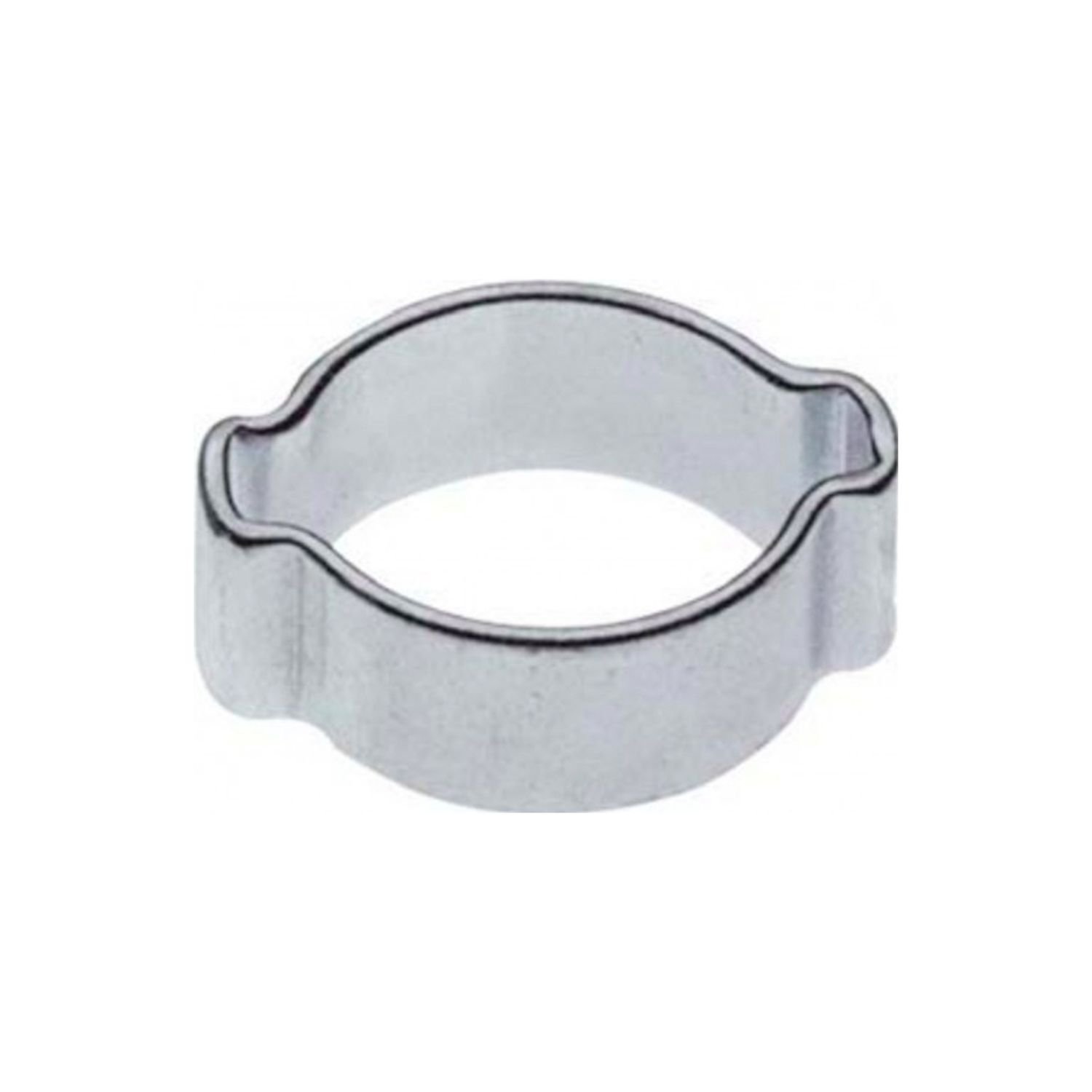 Abrazadera de manguera - 2 orejas de 4 mm, galvanizadas, 100 piezas