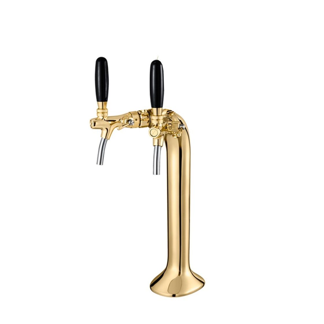 Grifo de cerveza, Tirador de cerveza, Columna de cerveza - Color dorado, 2 hilos, elegante, "¡calidad superior!" (Precio del paquete)