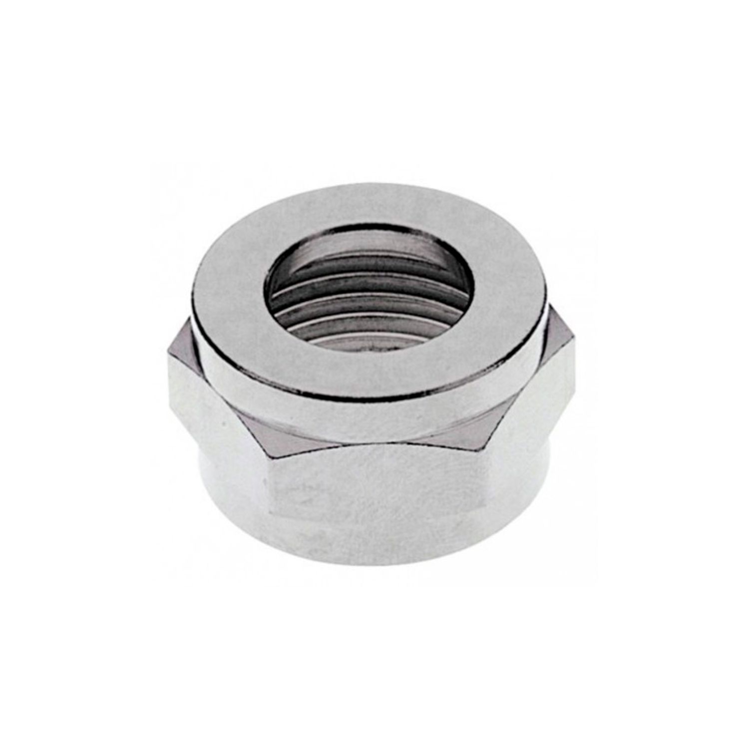 Tuerca hexagonal 1/2", latón niquelado
