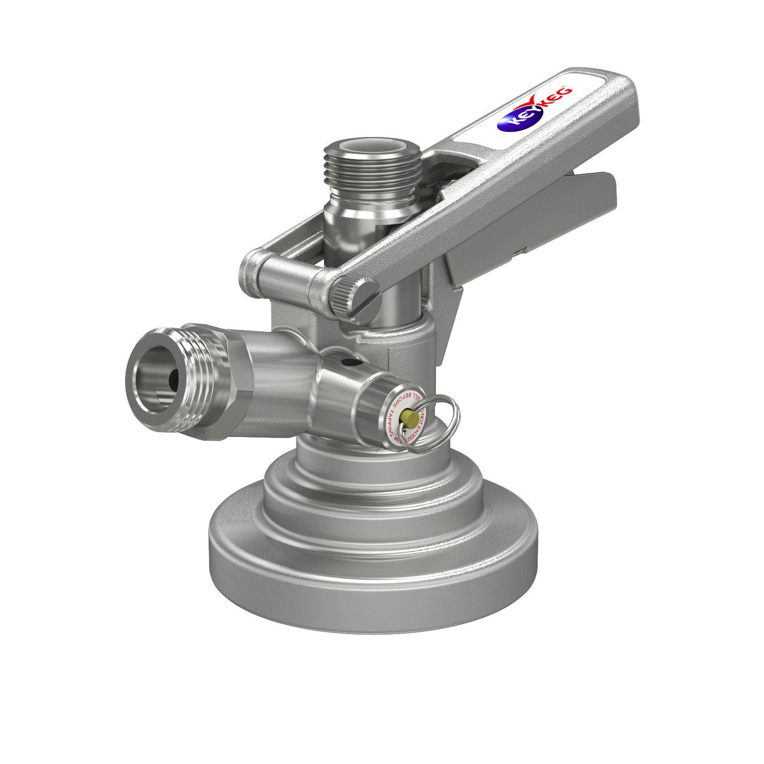 Acoplador de barril para barriles KeyKeg - Con válvula de seguridad y sensor de acero inoxidable para cerveza, vino y refrescos