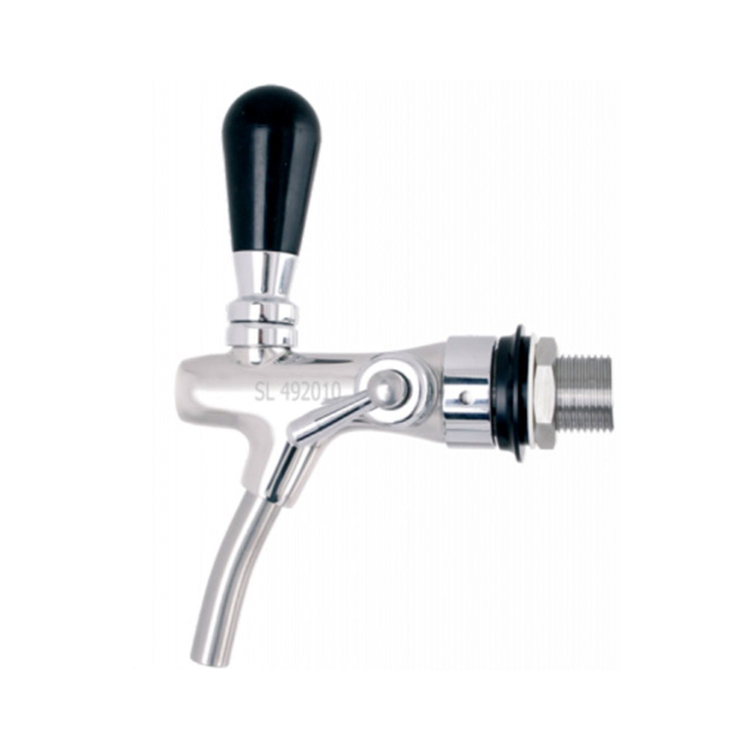 Grifo de cerveza con compensador, autocierre - versión 7 mm, longitud de la rosca 35mm, acero inox.