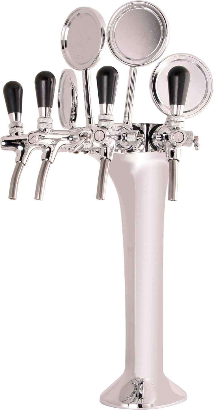 Columna de cerveza de 4 grifos, elegante, "¡De primera calidad!" (precio del paquete)