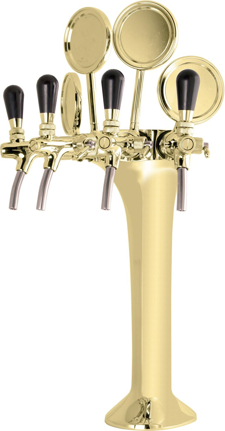 Columna de cerveza, oro de 4 vías, elegante, "¡Calidad superior!" (Precio del paquete)