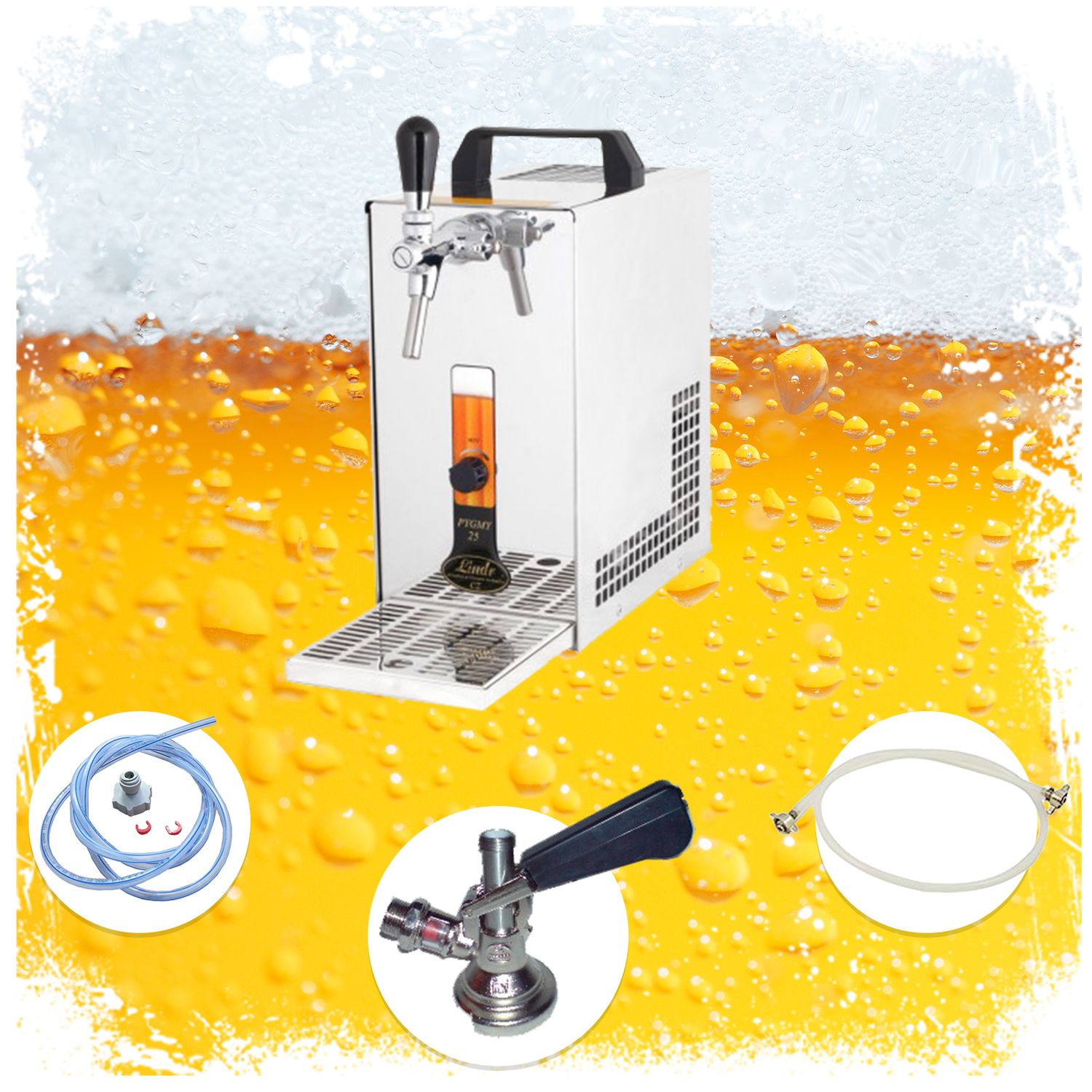 Juego completo Dispensador de cerveza, Máquina de cerveza - PYGMY 20/K 1 línea, 25 litros/h - Green Line
