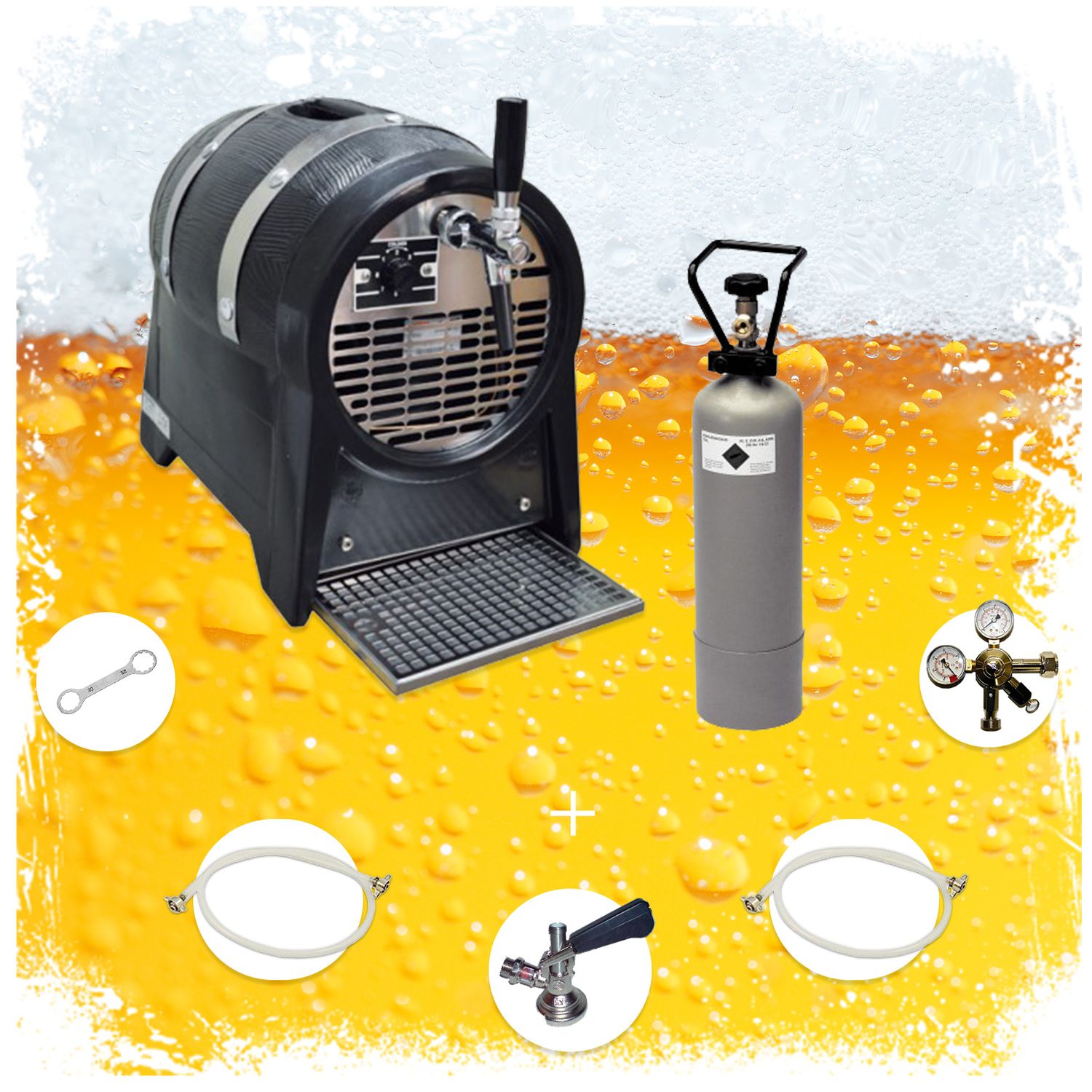 [Paket] Juego completo Dispensador de cerveza, Máquina de cerveza - Drycooler de 1 línea, 60 litros/hora