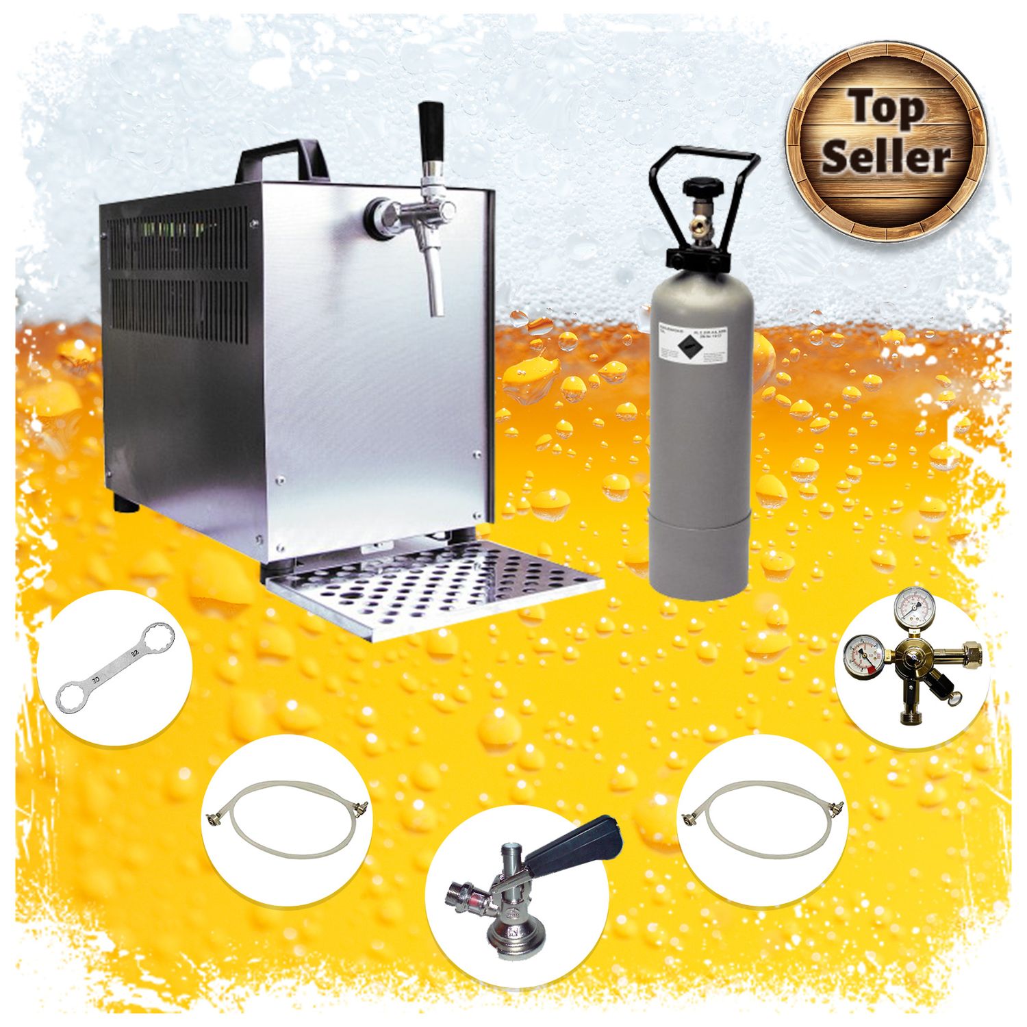 Kit completo dispensadores de cerveza - tirador de cerveza 60 litros / hora - con grifo compensador