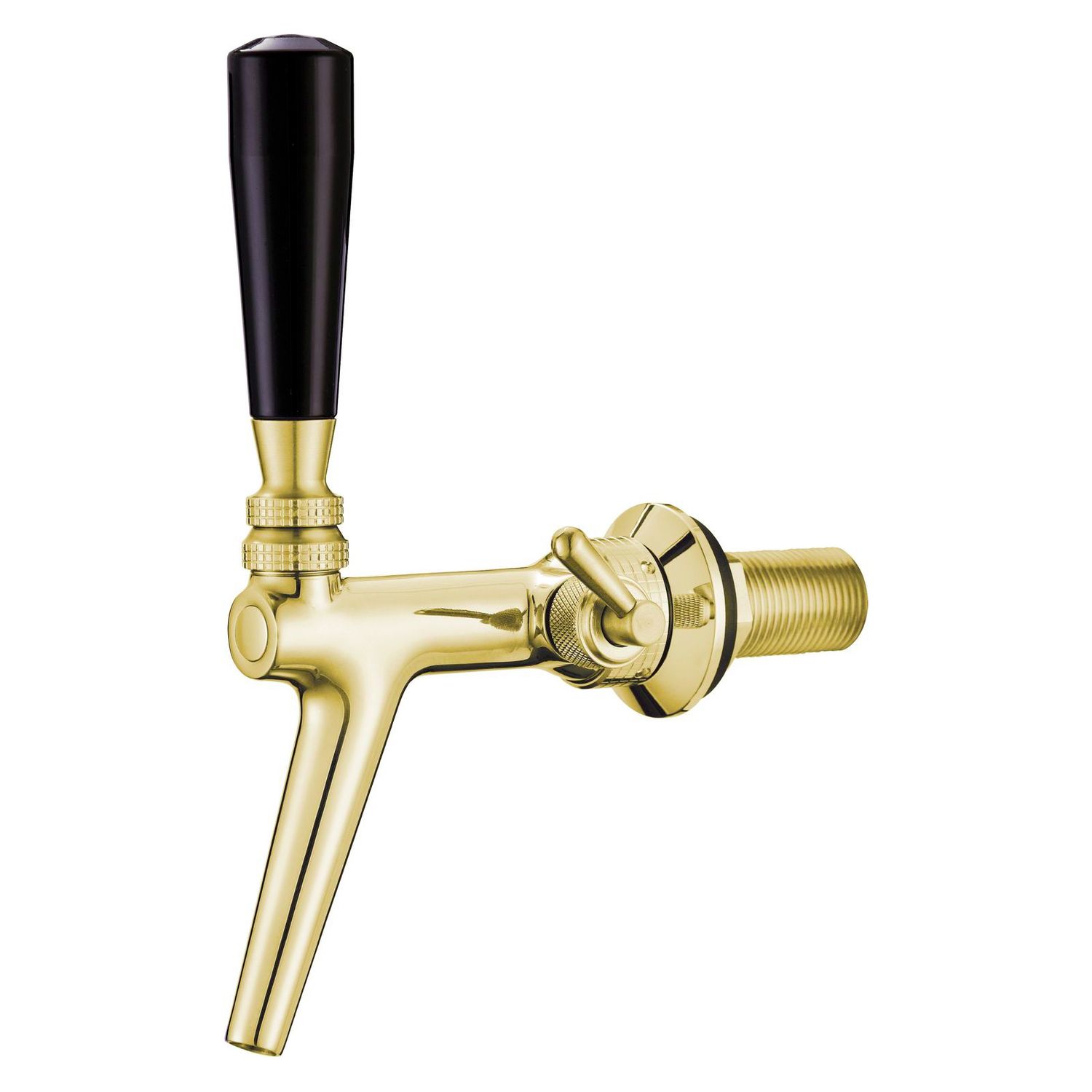 Grifo de cerveza con compensador - de acero cromado y níquel de acero al cromo-níquel, dorado