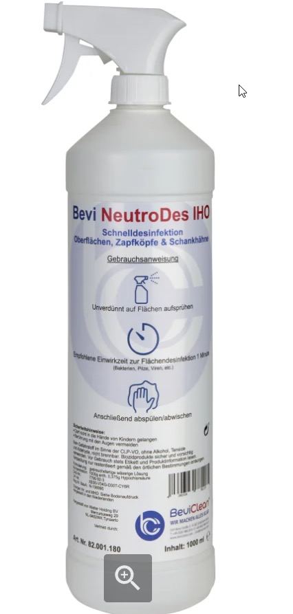 Bevi Desinfectante - NeutroDes IHO, con pulverizador de 1L