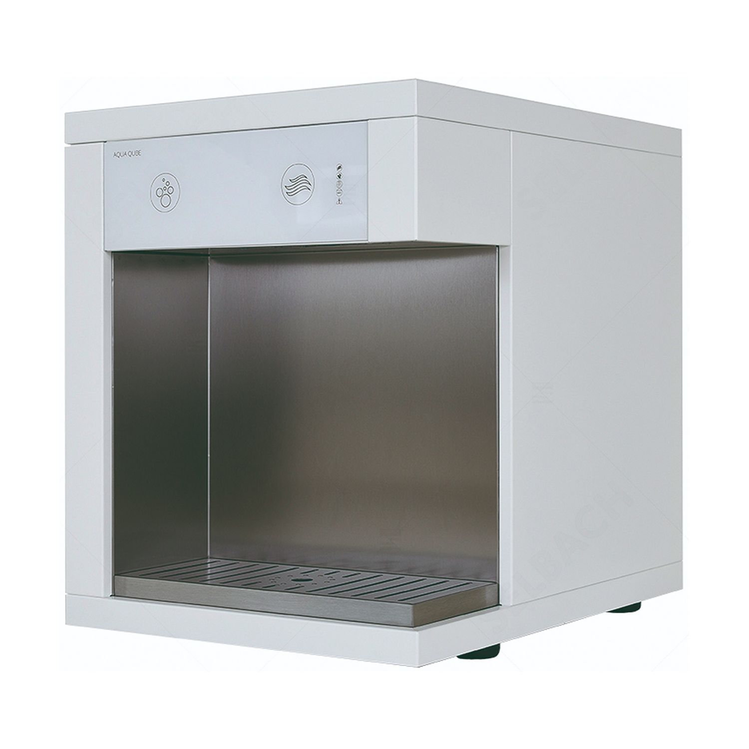 Dispensador de agua, enfriador de agua, máquina agua con gas, gasificador de agua, carbonatador de agua - Aqua Qube CT 30, en la mesa, blanco