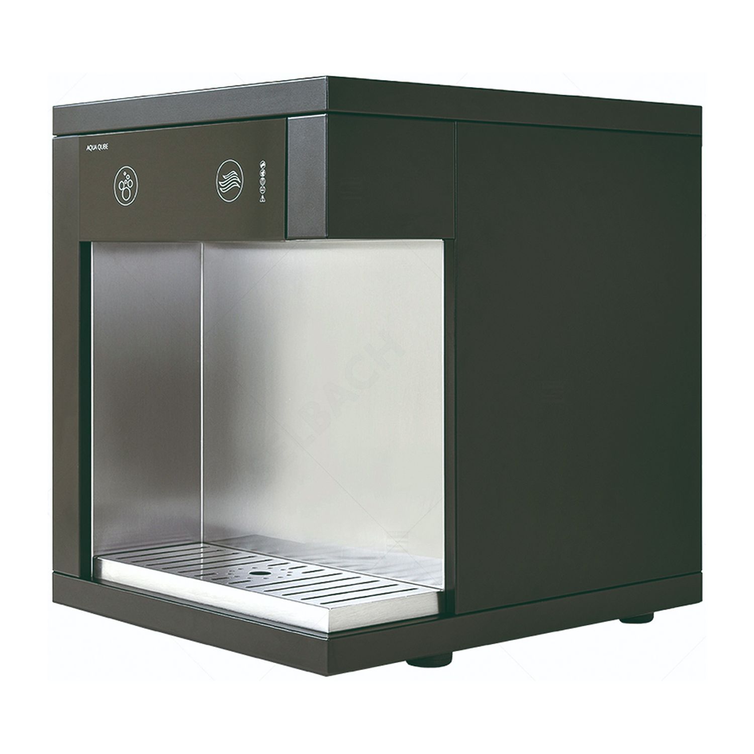Dispensador de agua, enfriador de agua, máquina agua con gas, gasificador de agua, carbonatador de agua - Aqua Qube CT 30, en la mesa, negro