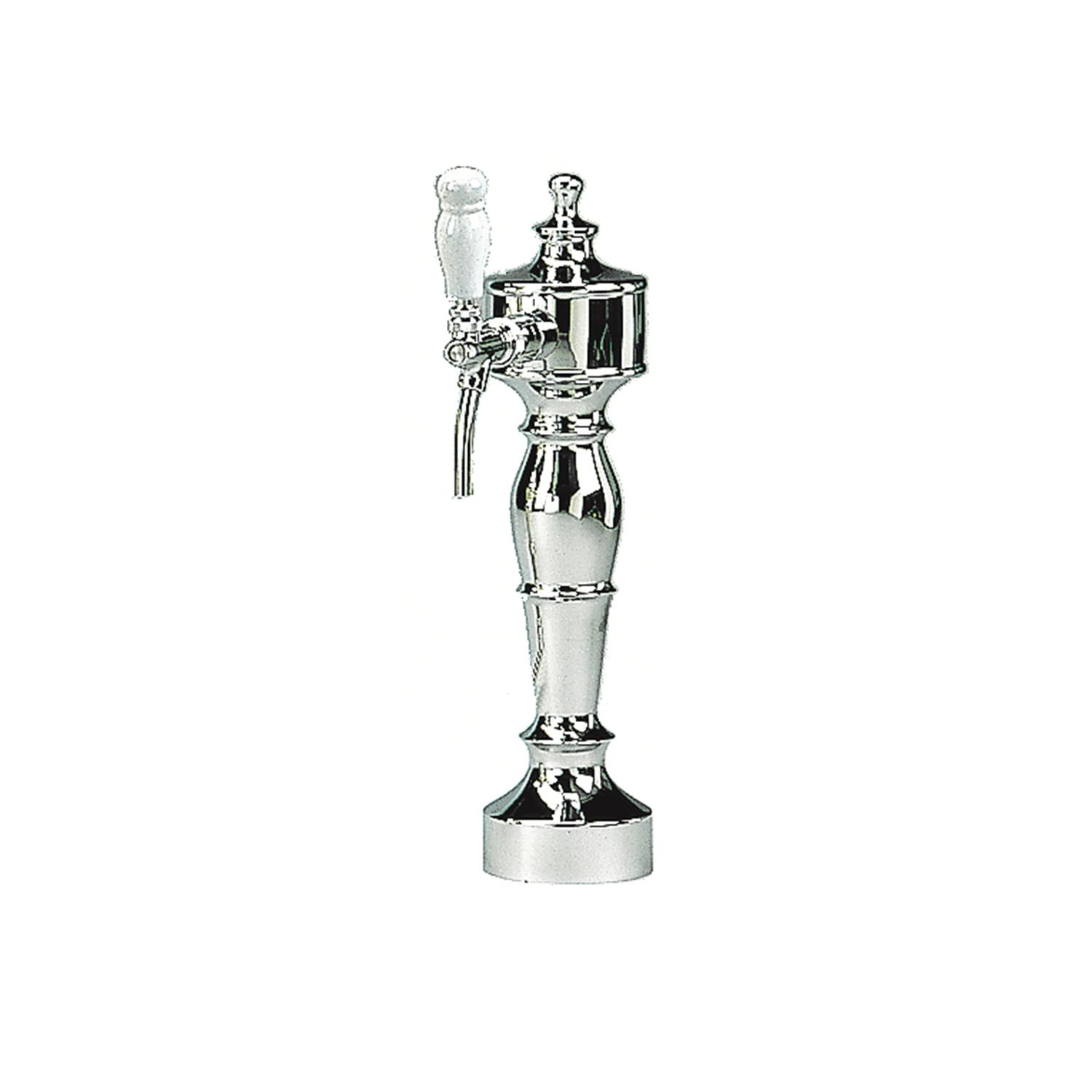 Columna de cerveza, modelo "Flemish Form", cromada, 2 tubos