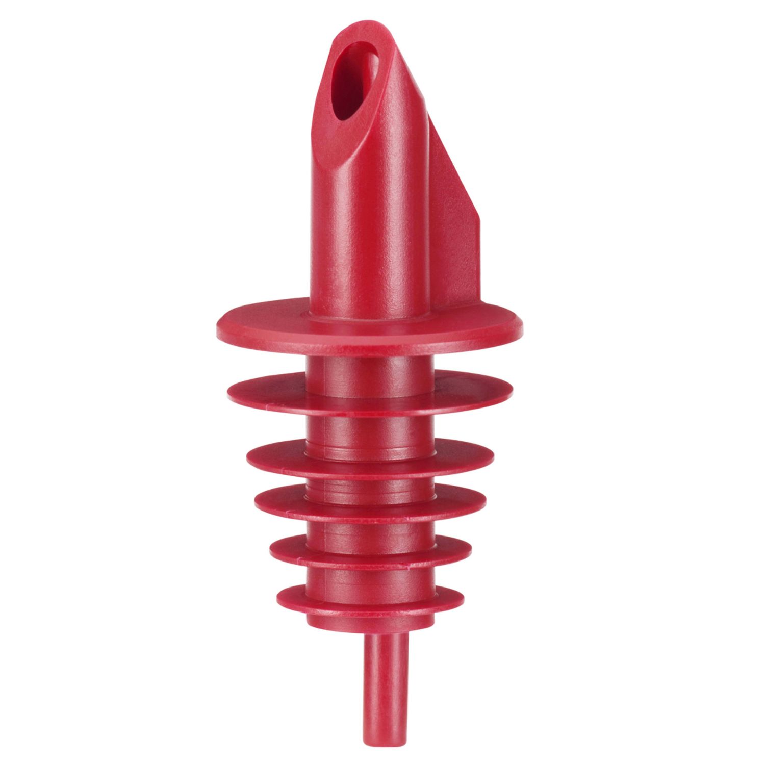 BILLY - vertedor de plástico para botellas de 0,5 - 1,5 lt. - rojo - con 5 laminillas