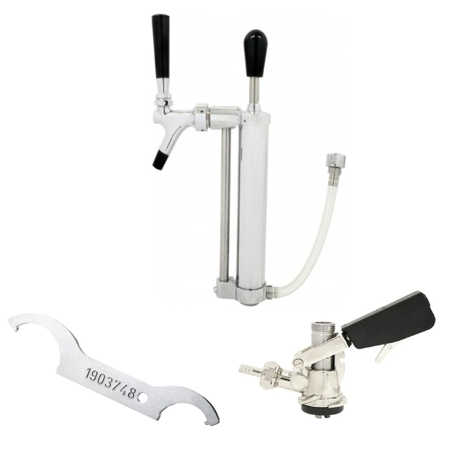 Conjuntos con Bomba para picnic con grifo dispensador de pistón con salida de 5/8" de Co2