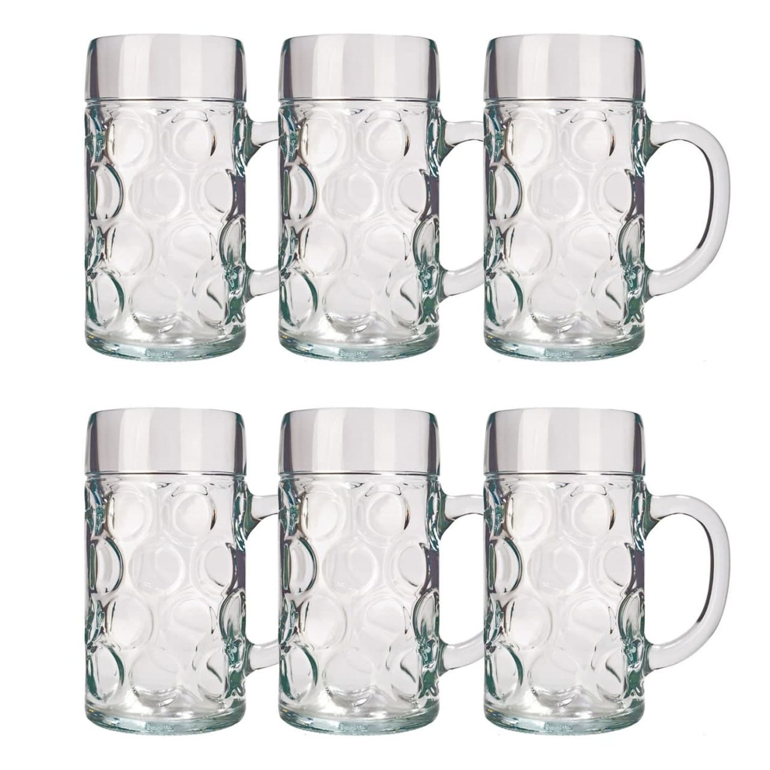 Jarra de cerveza, taza de cerveza - Juego de 6, ISAR 1 litro