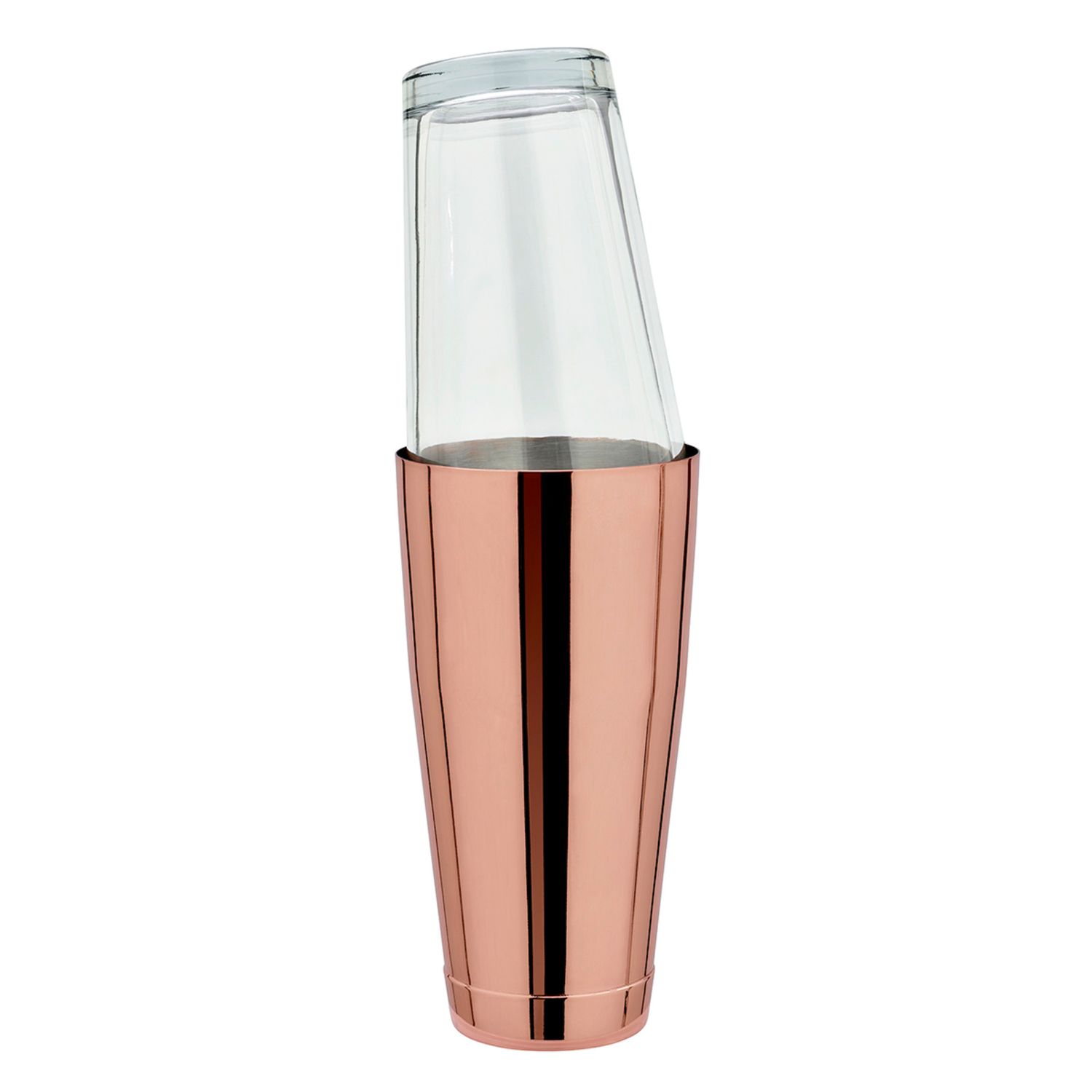 Boston Coctelera - Acero inoxidable 304 con apariencia de cobre, 28 oz