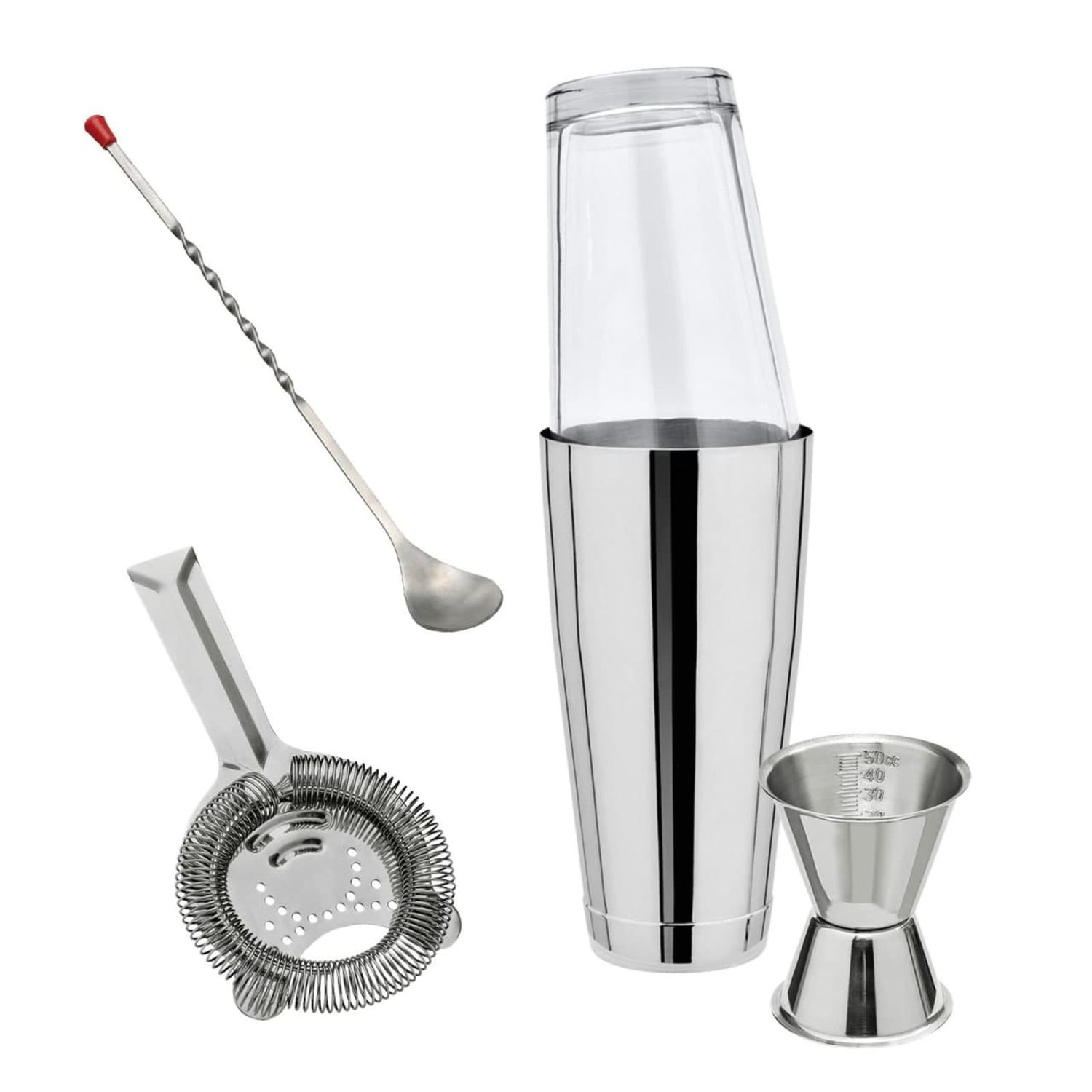 Set cocteleria - Coctelera Boston con el original vaso mezclador