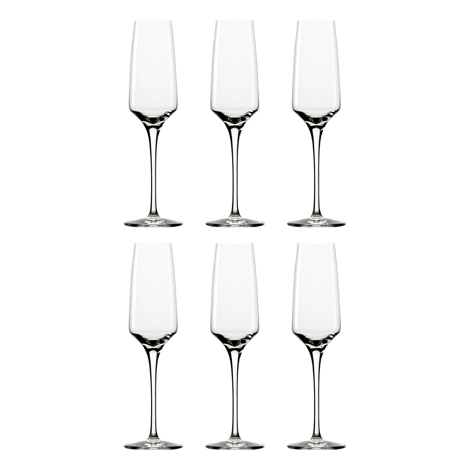 Copas, Copas de champán - Experience, set de 6 copas de champán de cristal de 190ml para espumosos y celebraciones.