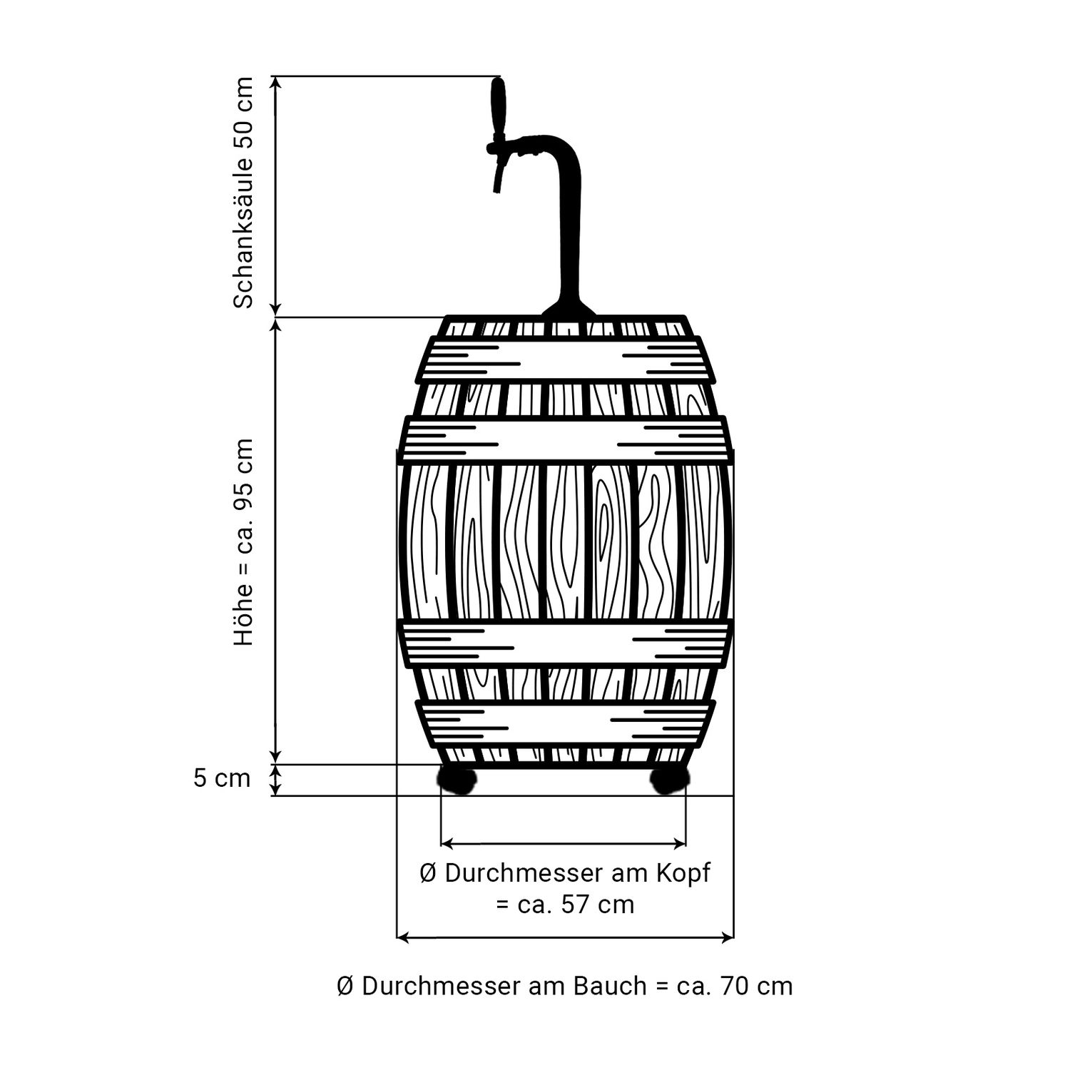 BARRIQUE-Dispensador de cerveza móvil, juego completo