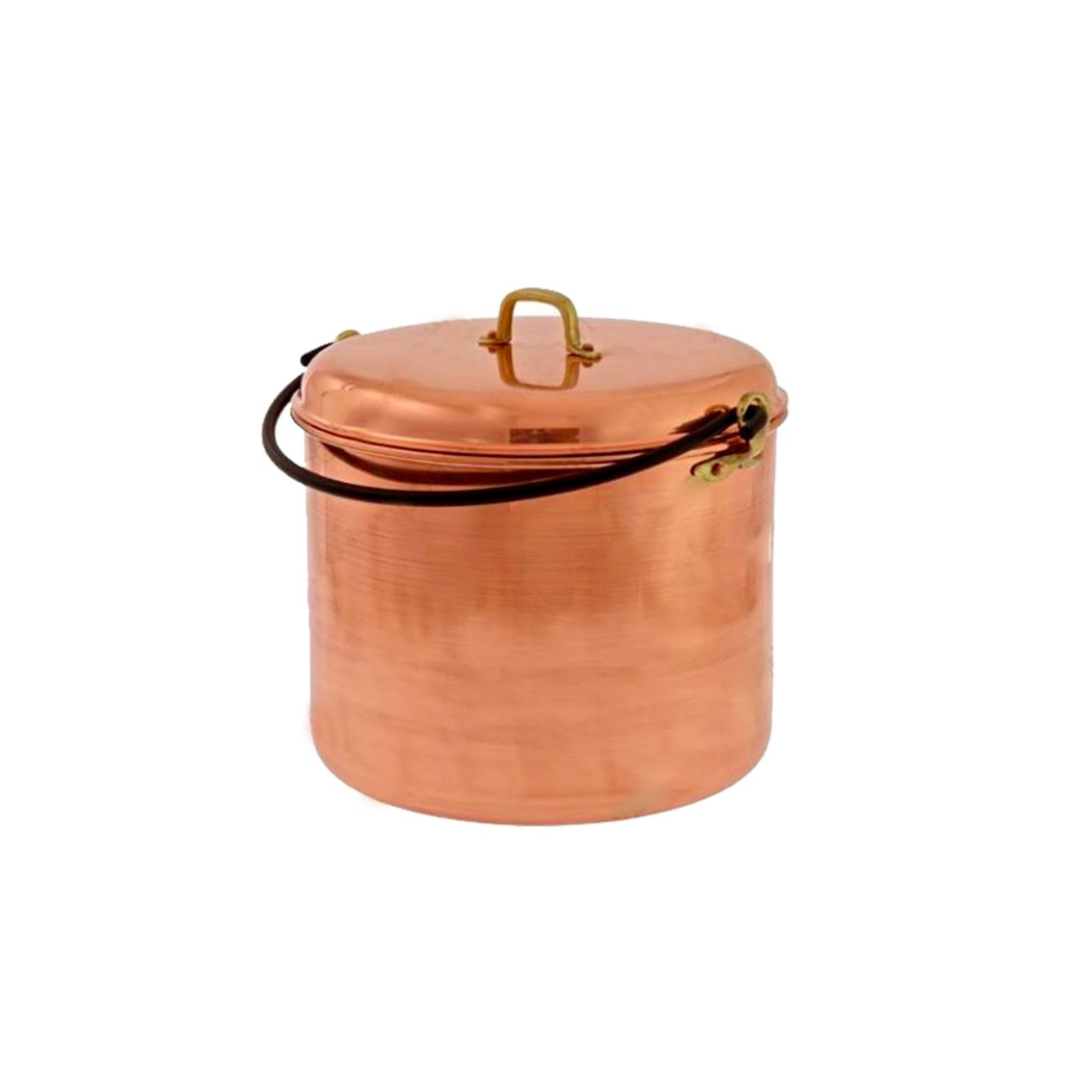 Ollas de cobre de 30 cm con arco de hierro