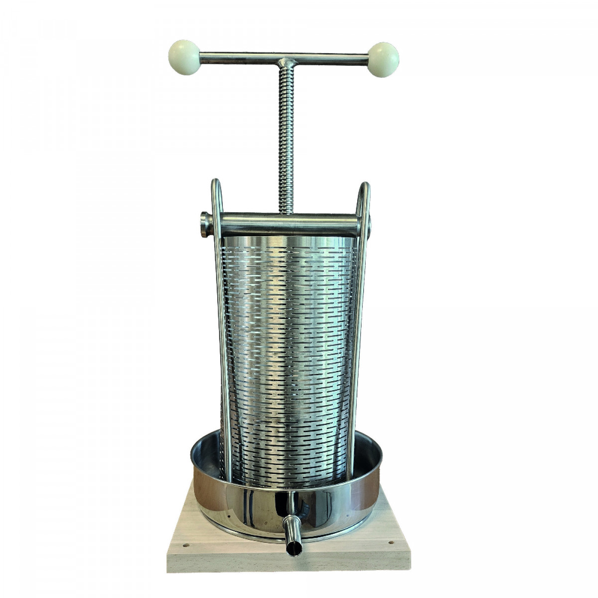 Prensa de frutas, prensa  fruta, prensa para frutas - maxi, 5 l con cesta doble de acero inoxidable