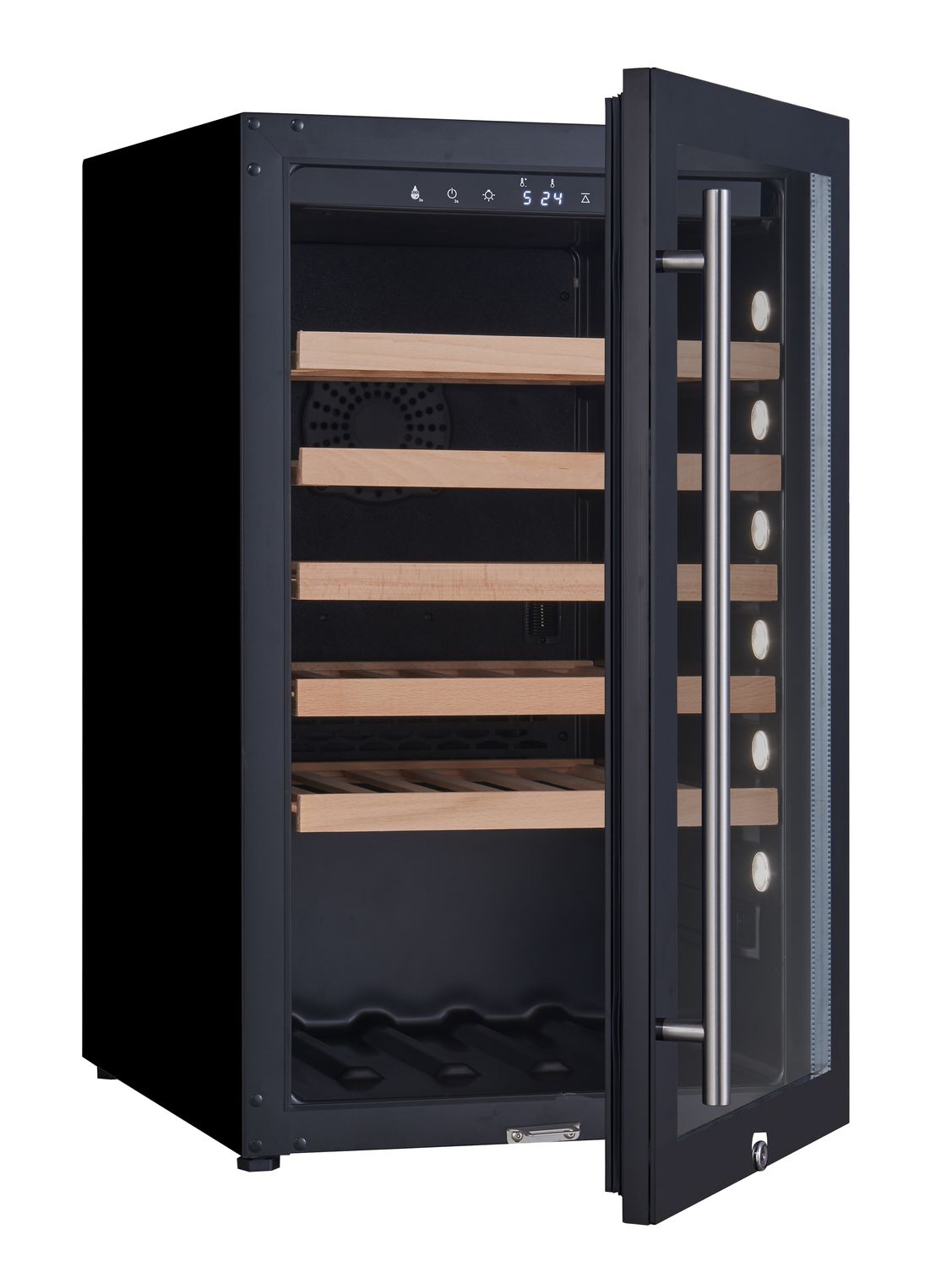 Nevera para vinos WK 40, nevera para bebidas con puerta de cristal
