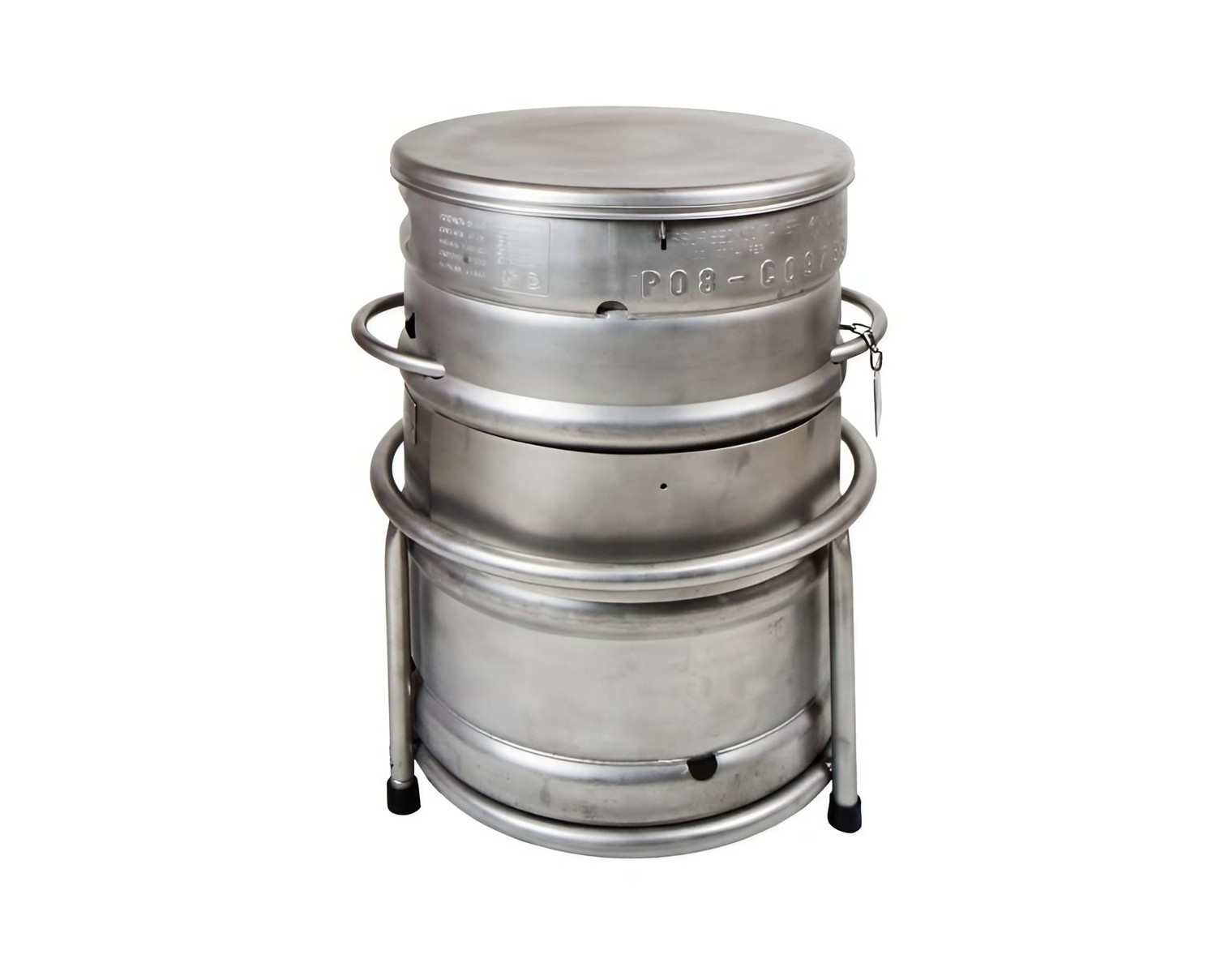 Trípode redondo para barbacoa barril - Base ajustable y estable para cocinar y asar al aire libre