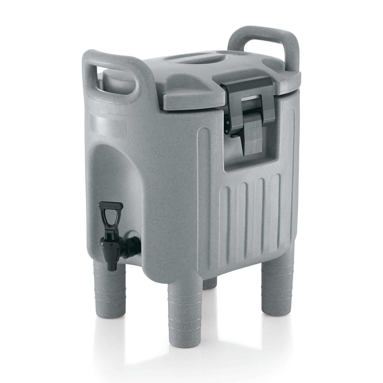 Contenedor isotermo, contenedor isotérmico, contenedor térmico para alimentos - con grifo, gris, 7,5L