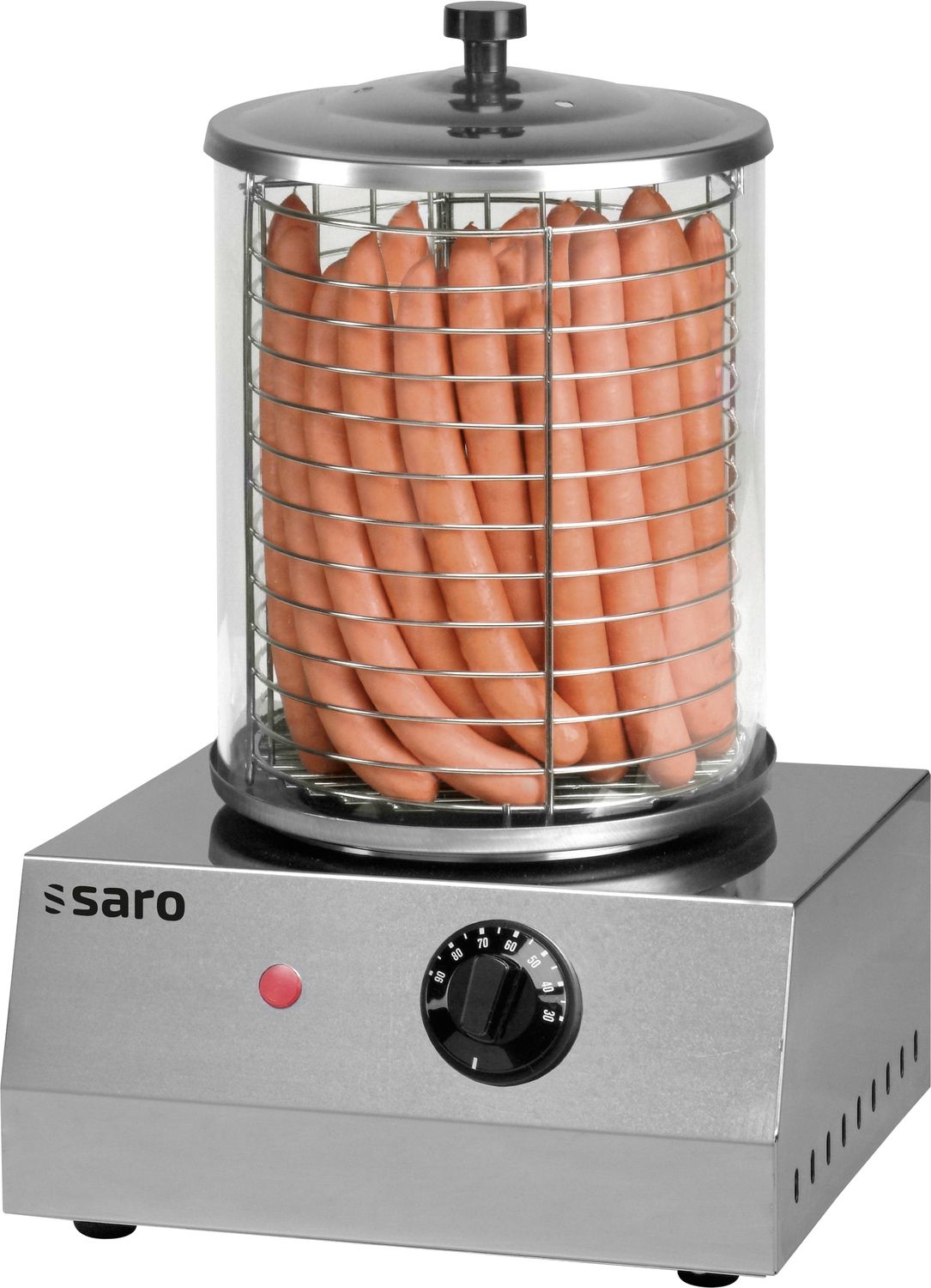 Maquinas de perritos, calentador de salchichas, máquina de perritos profesional - Modelo CS-100, acero inoxidable