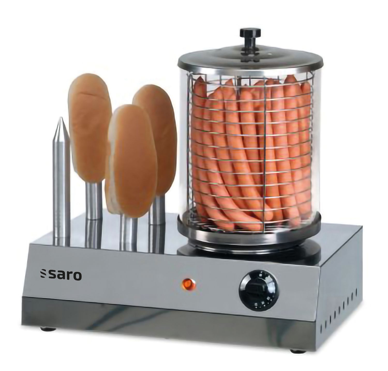 Maquinas de perritos, calentador de salchichas, máquina de perritos profesional - Modelo CS-400, acero inoxidable