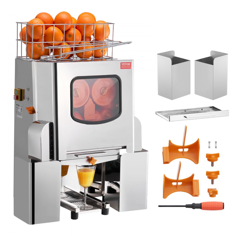Exprimidor de naranjas, exprimidor de zumo, maquina de zumo naranja - 120W, acero inoxidable, comercial