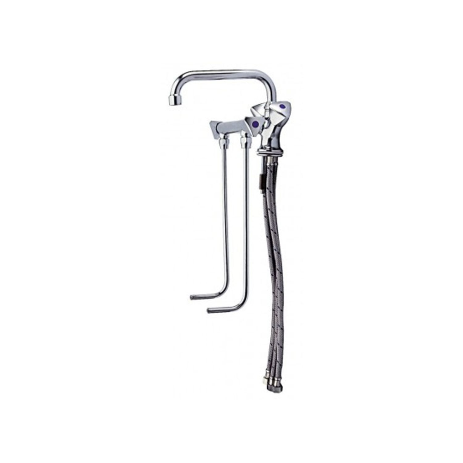 Grifo de la cocina, Monomando cocina - para 2 lavabos de alta presión