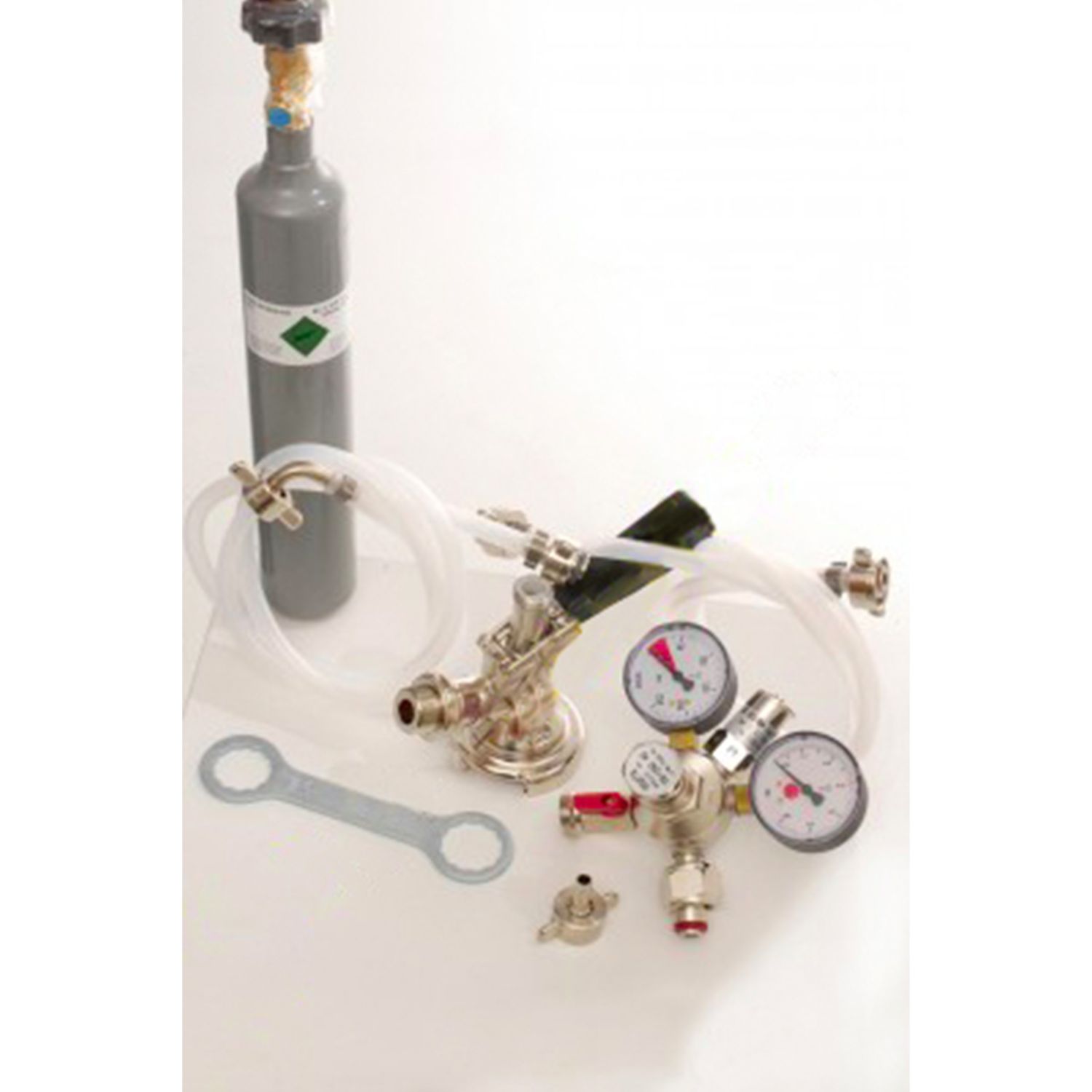 Paquete de accesorios 1 con adaptador profesional de 5l, manguera de cerveza de 10mm y botella de CO2 de 0,5 kg