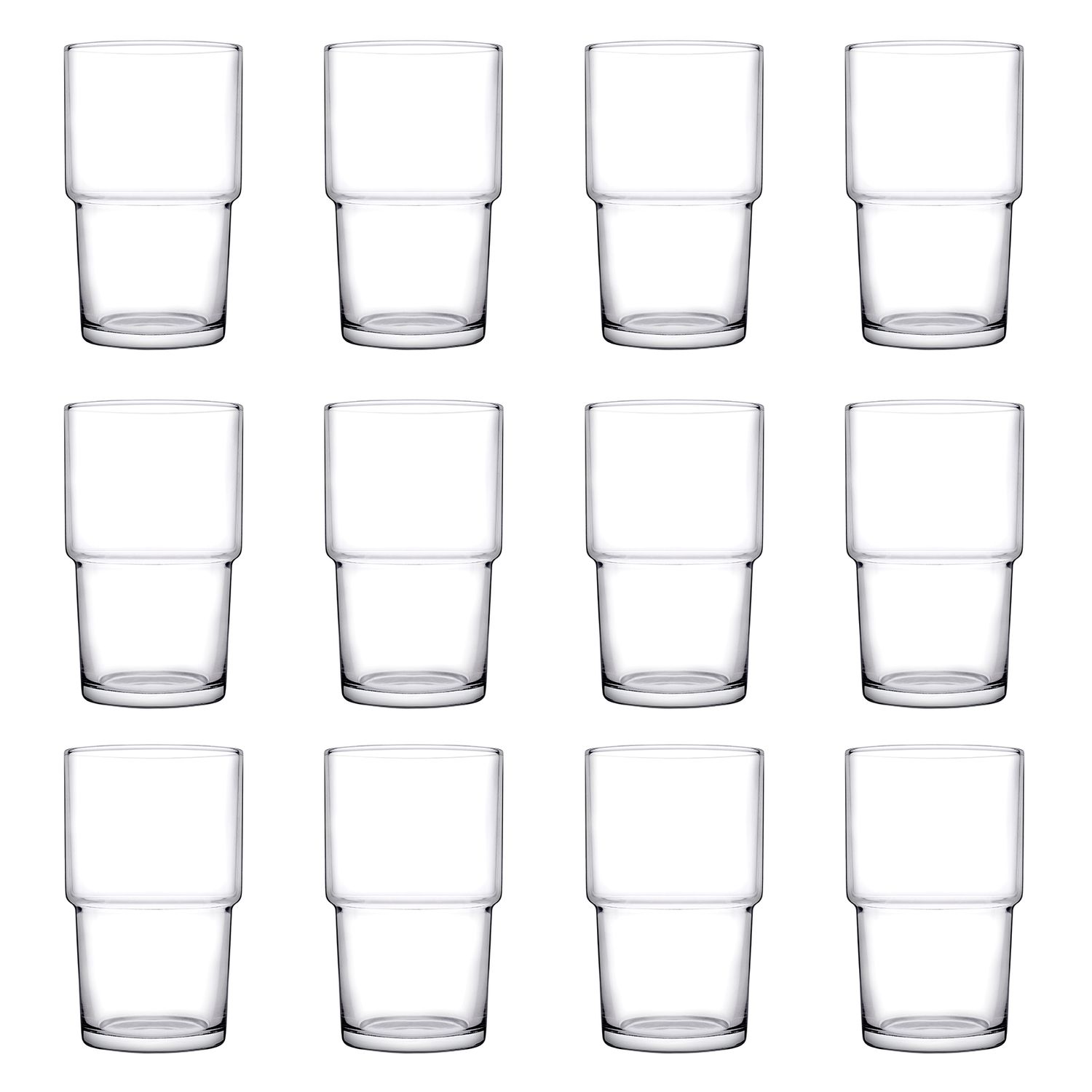 Vaso alto, vaso largo 12 Set - Hill, 440 ml