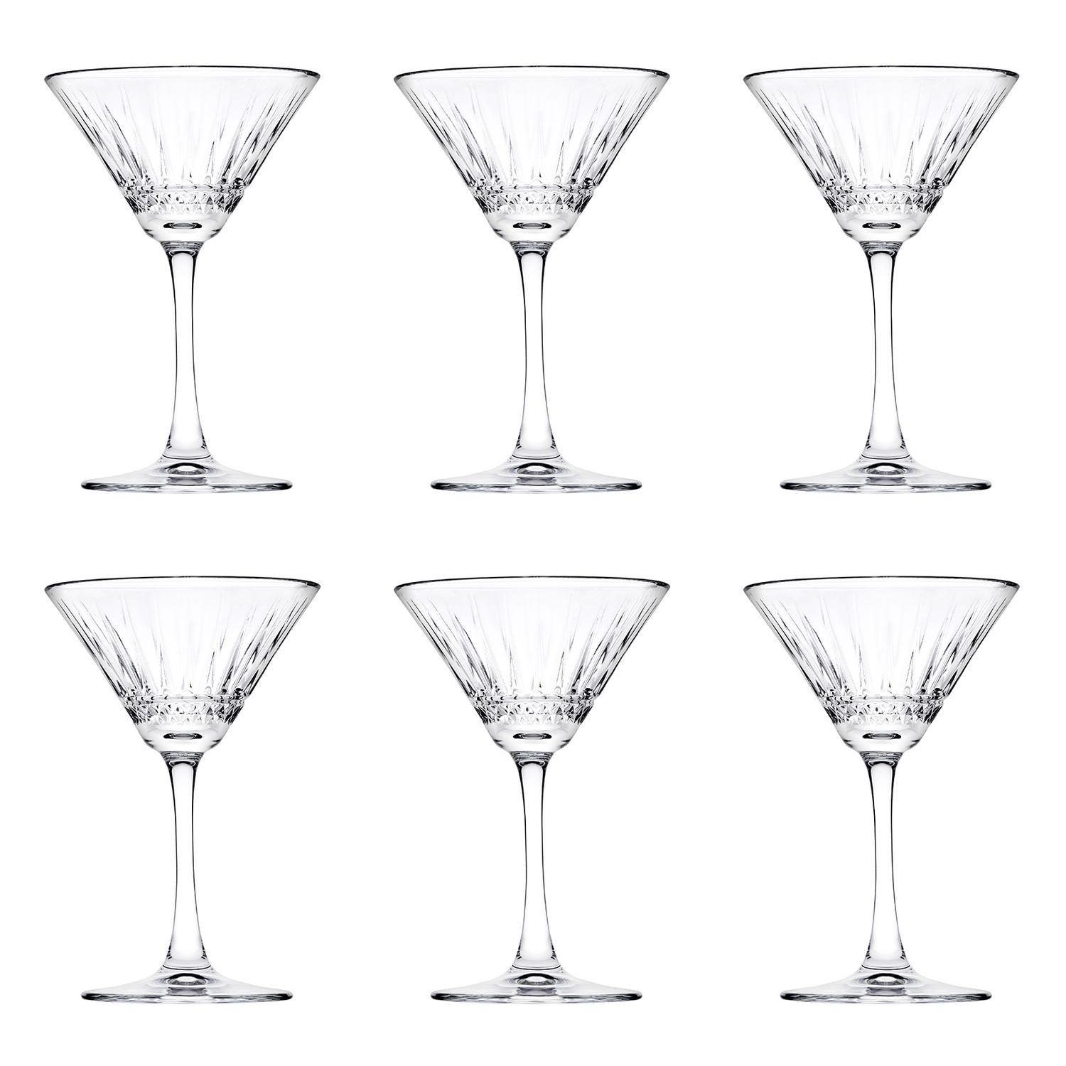 Juego de 6 vasos de coctel - Elysia, 220 ml