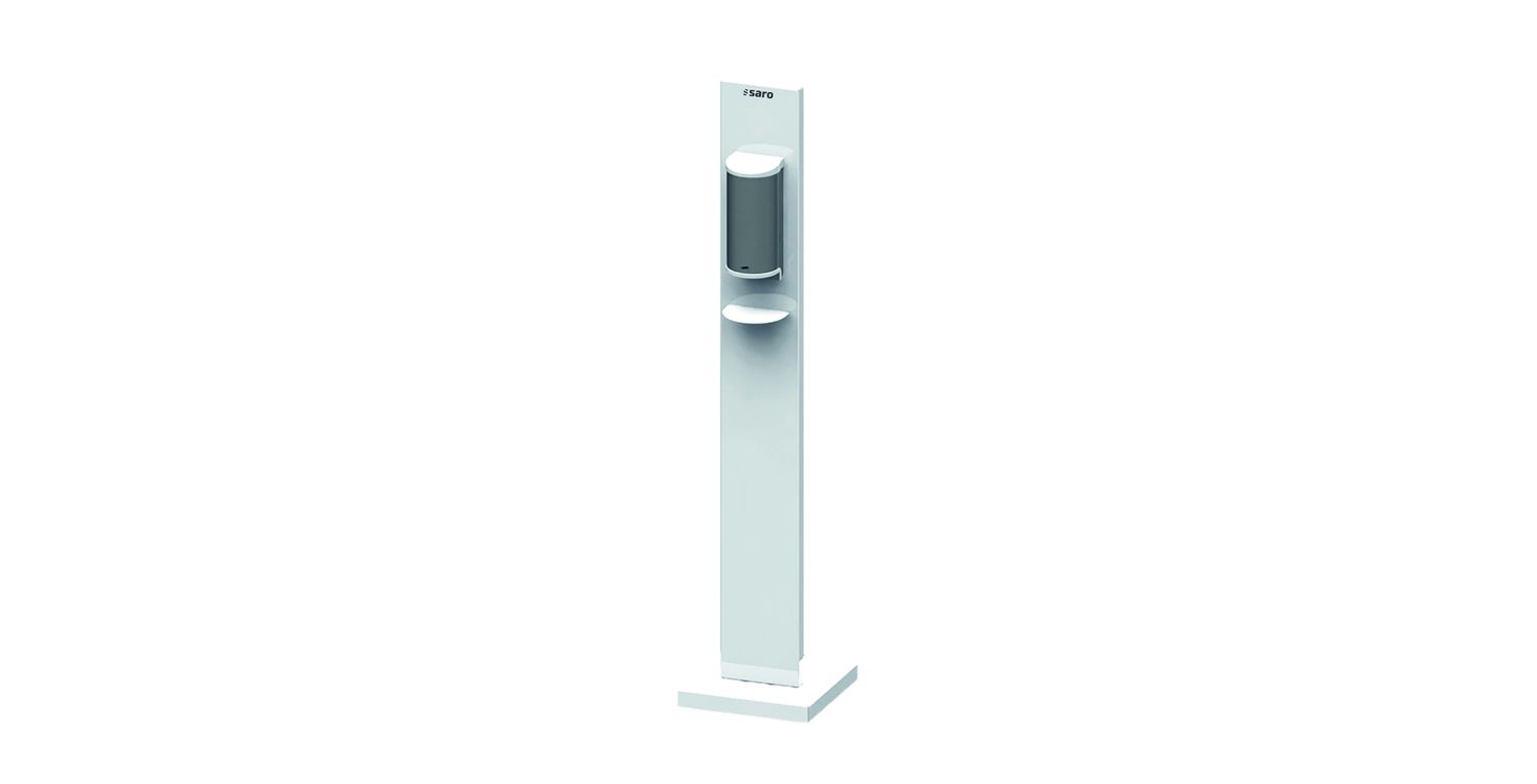 Saro Dispensador de Gel con Soporte - modelo JOS, modelo de pie, acero inoxidable