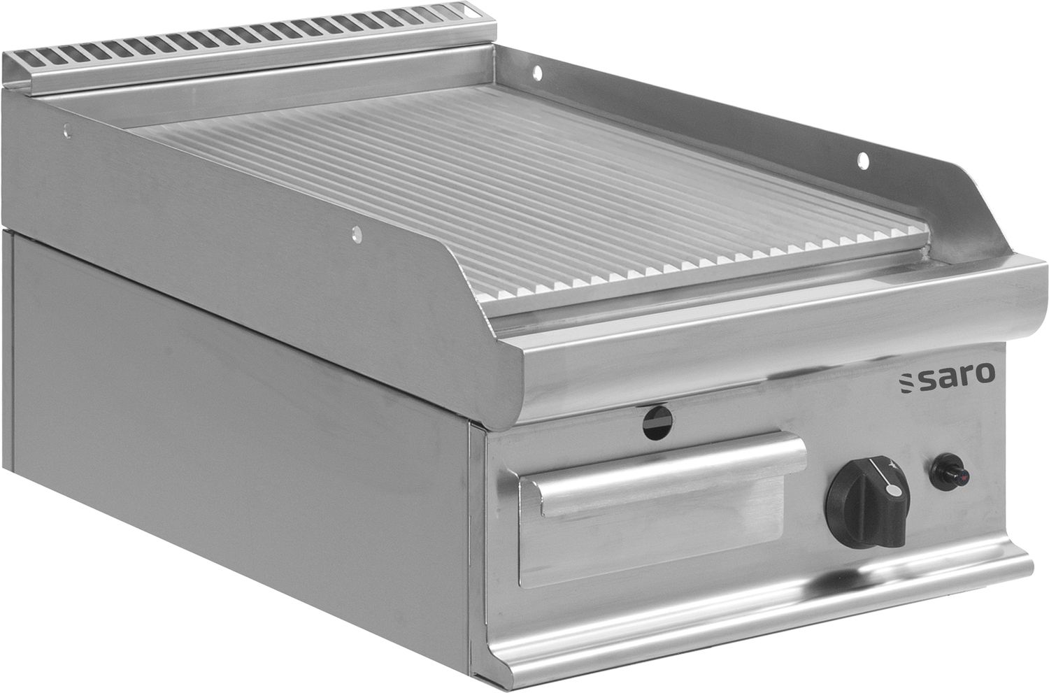 Saro Plancha de gas de Mesa - Modelo E7/KTG1BBR, Profesional, de acero Inoxidable