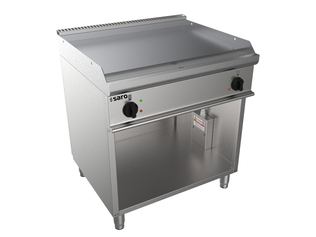 Saro Plancha Eléctrica con base abierta - E7/KTE2BAL, Profesional, de acero Inoxidable