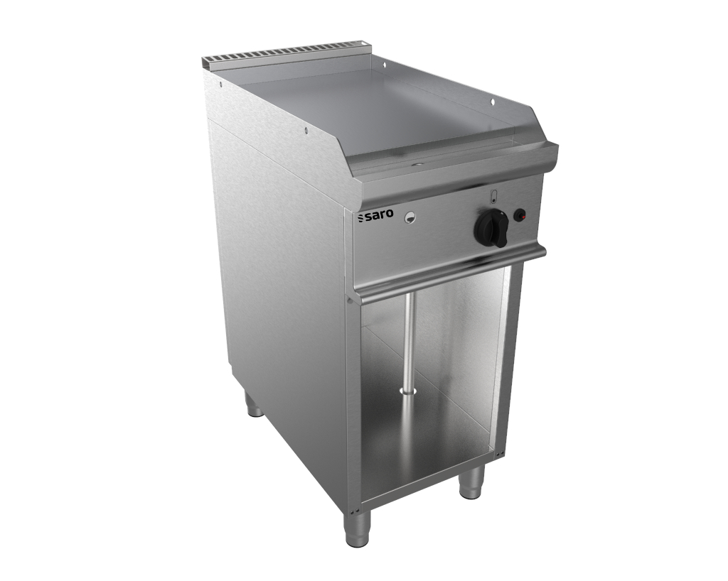 Saro Plancha de gas con base abierta - Modelo E7/KTG1BAL, Profesional, de acero Inoxidable