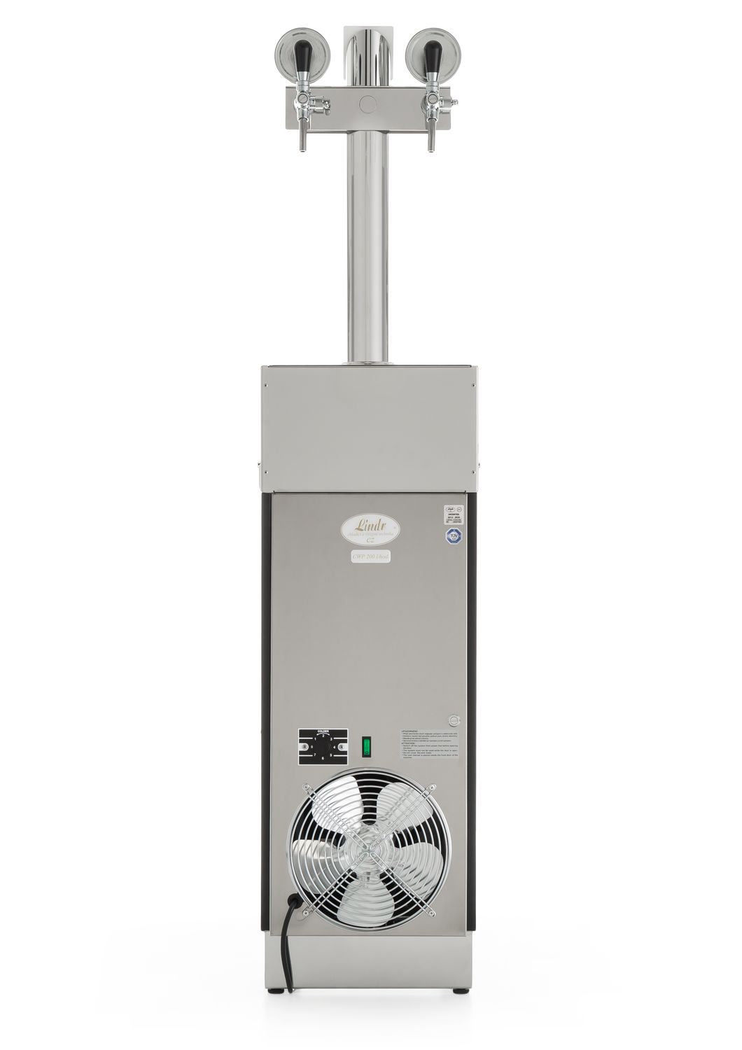 Dispensador de cerveza, grifo de cerveza - Lindr CWP 200 Mobil 2x Tap, Green Line
