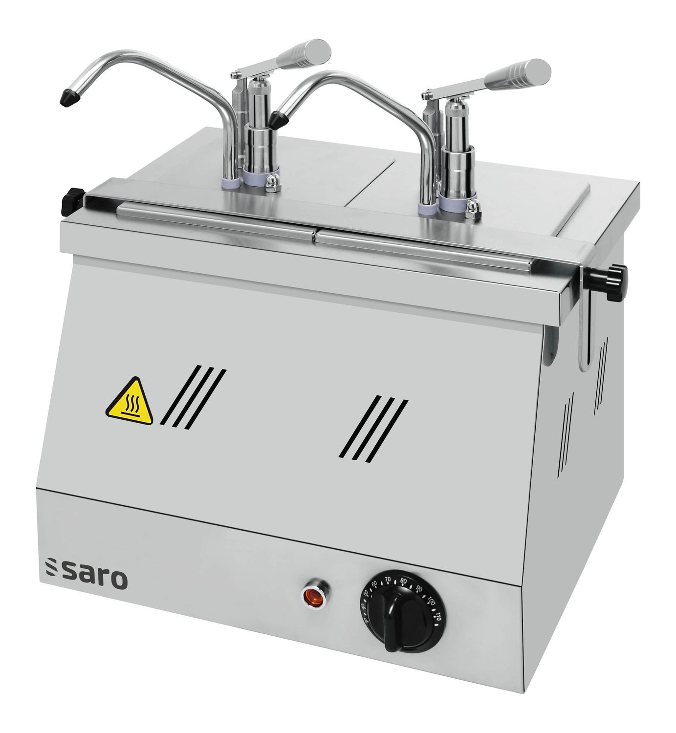 Saro Baño maría industrial 2X1/6 GN 200 con dispensador BM-0216