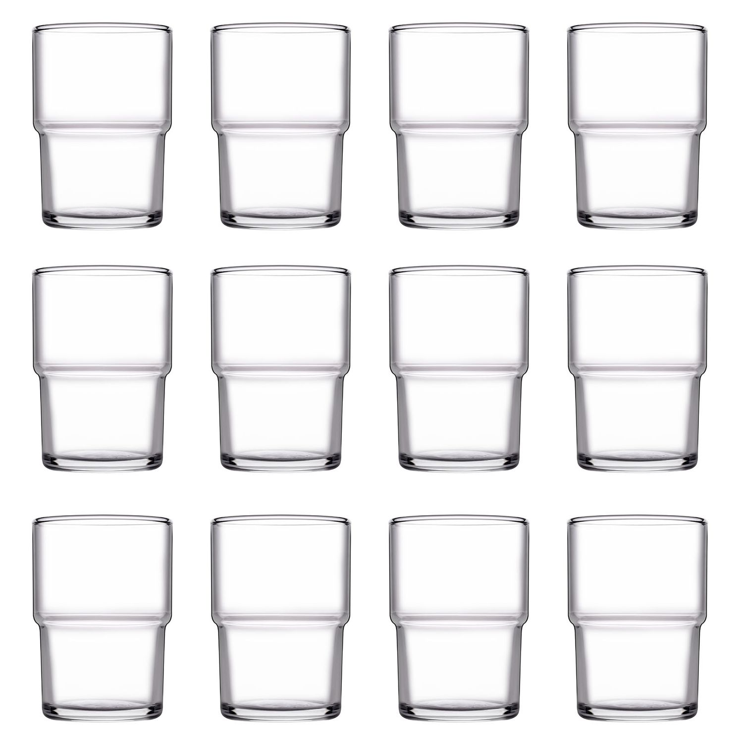 Set de 12 Vasos de agua, Vasos para beber - Hill, 200ml