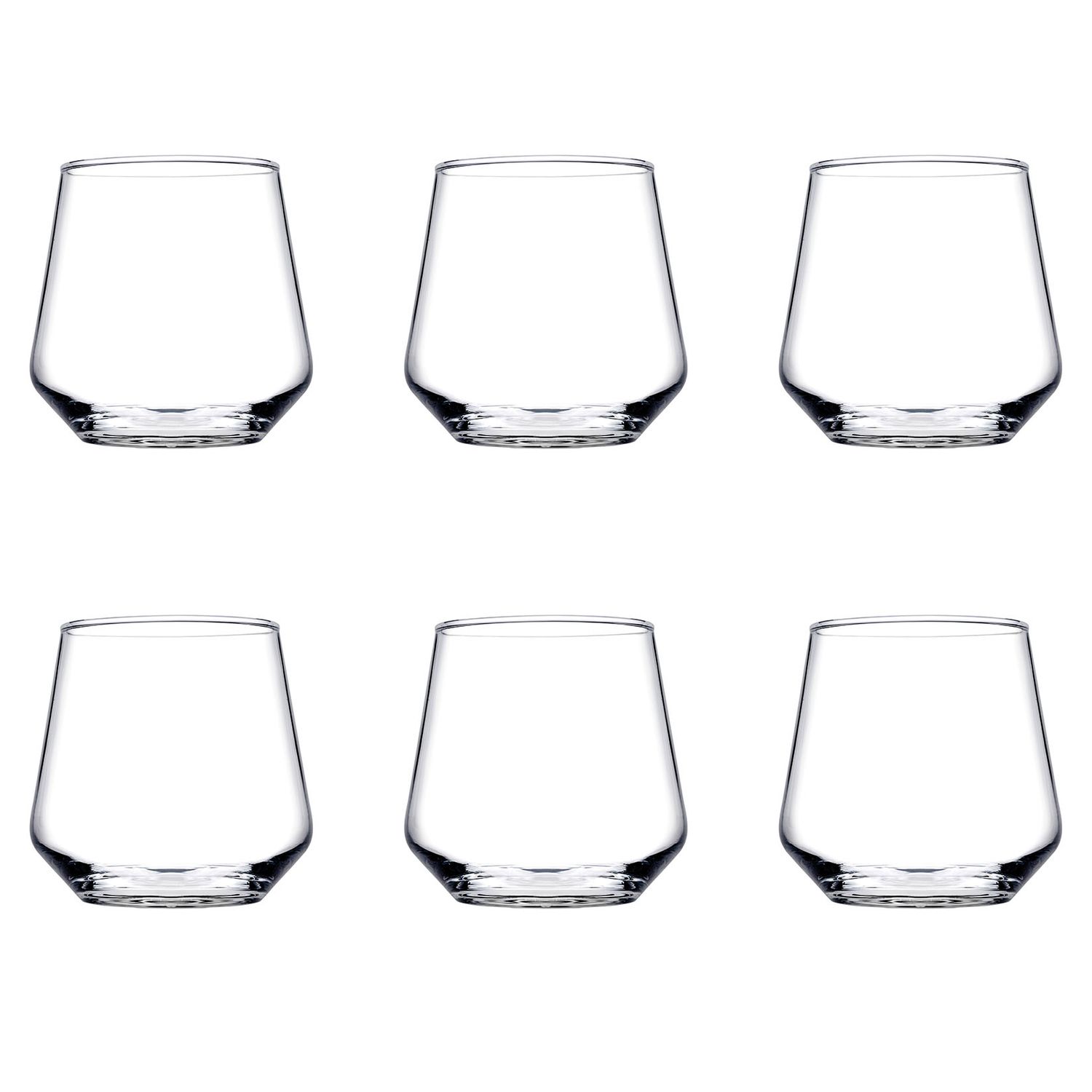 Set de 6 Vasos de whisky, Vasos de coctel - Allegra, 345ml
