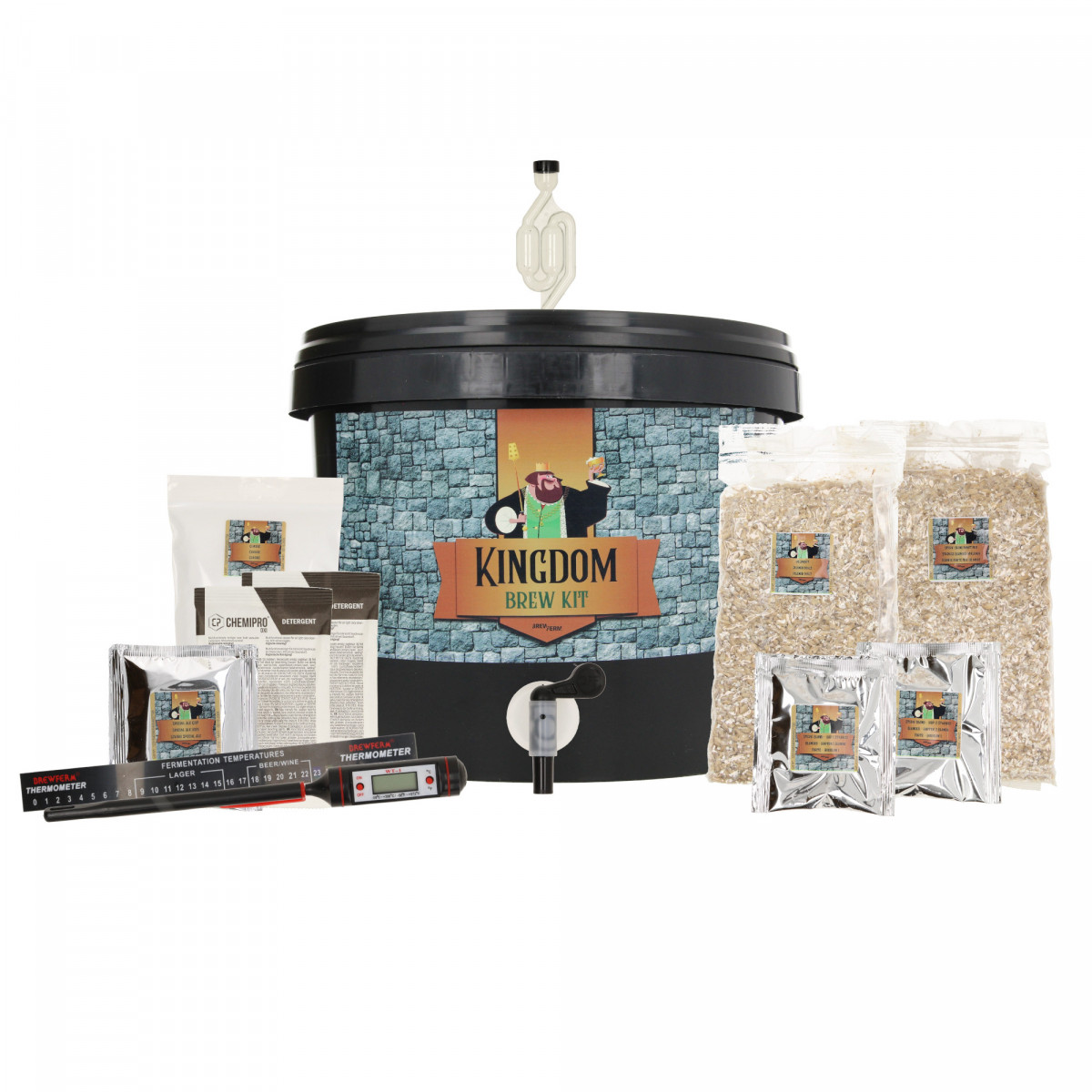 Kingdom Brew Kit, Kit cerveza - Blondes Starkbier, Mezcla completa de malta para cerveza de 5 litros