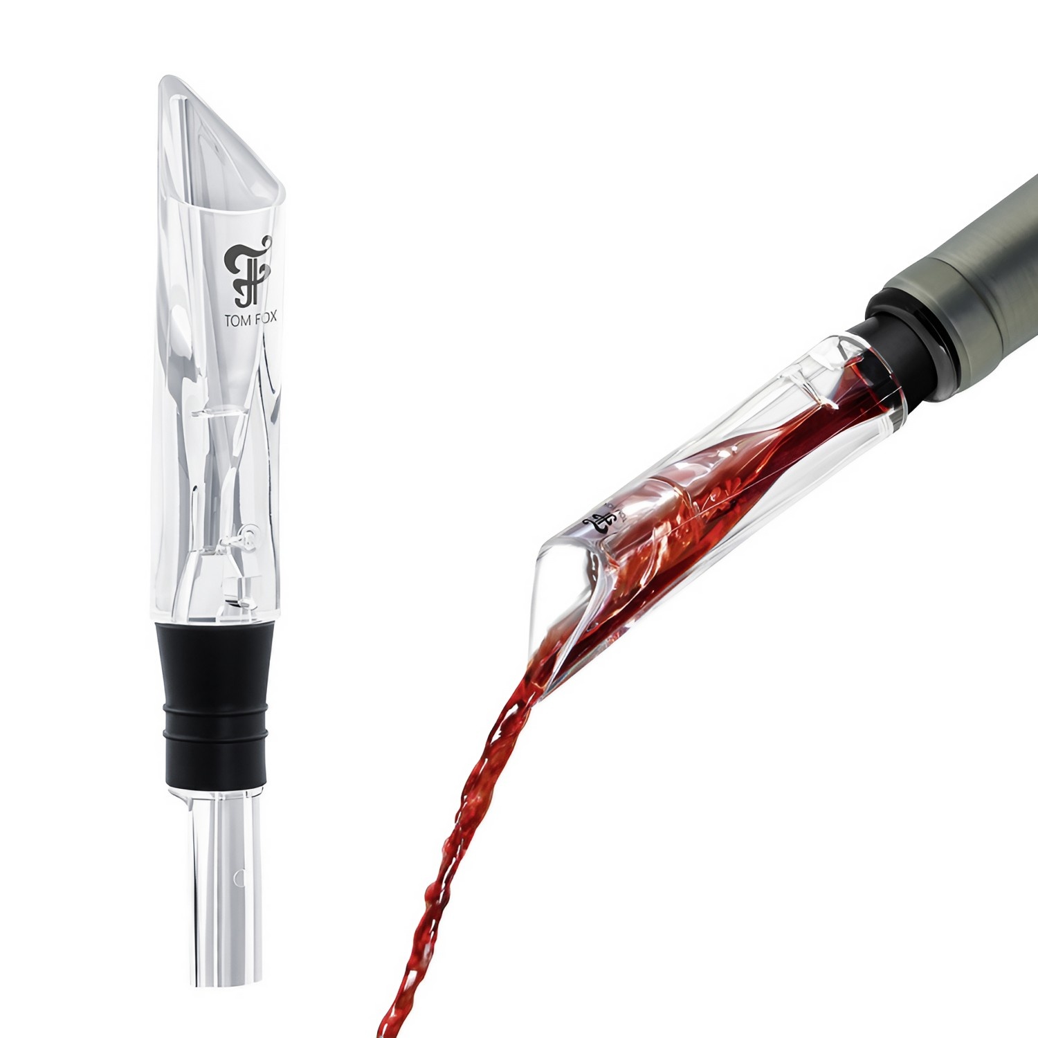 Escanciador de vino, vertedor de vino - Crystal Areator, extra largo