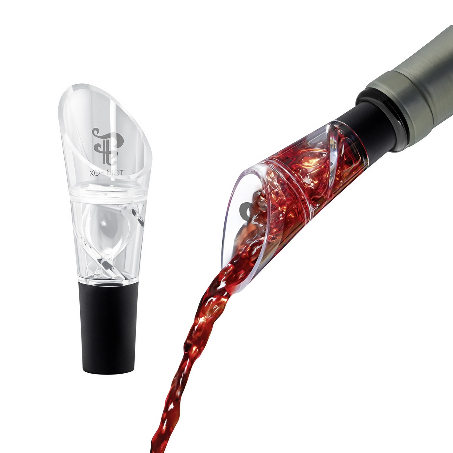 Escanciador de vino, vertedor de vino - Tourbillon, con ventilación arremolinada